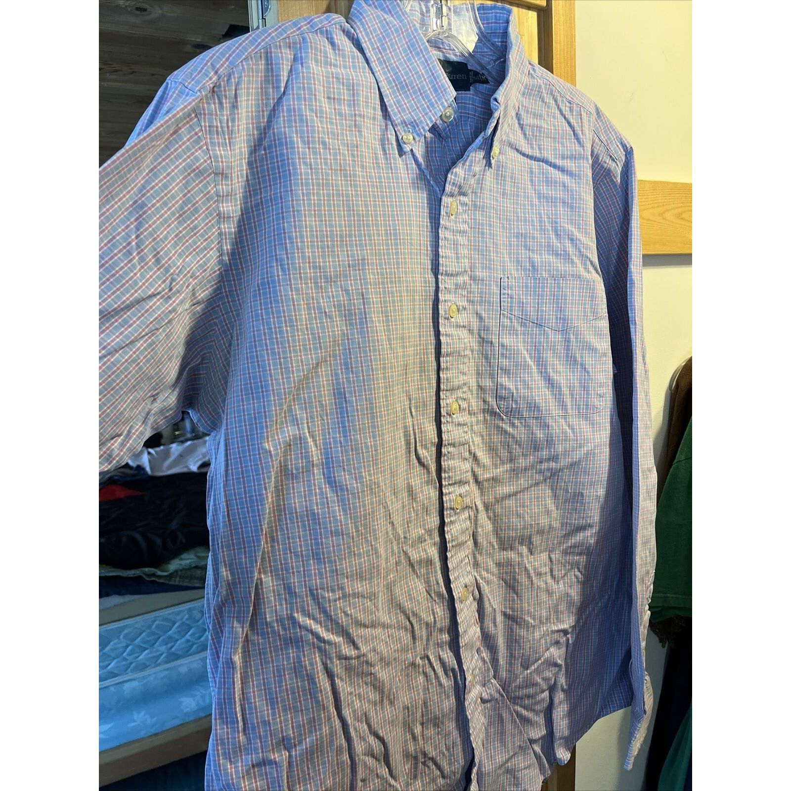 Ralph Lauren Ralph Lauren Men’s 15.5 M Blue Red Check LS Cotton Shirt Size US M / EU 48-50 / 2 - 3 Thumbnail