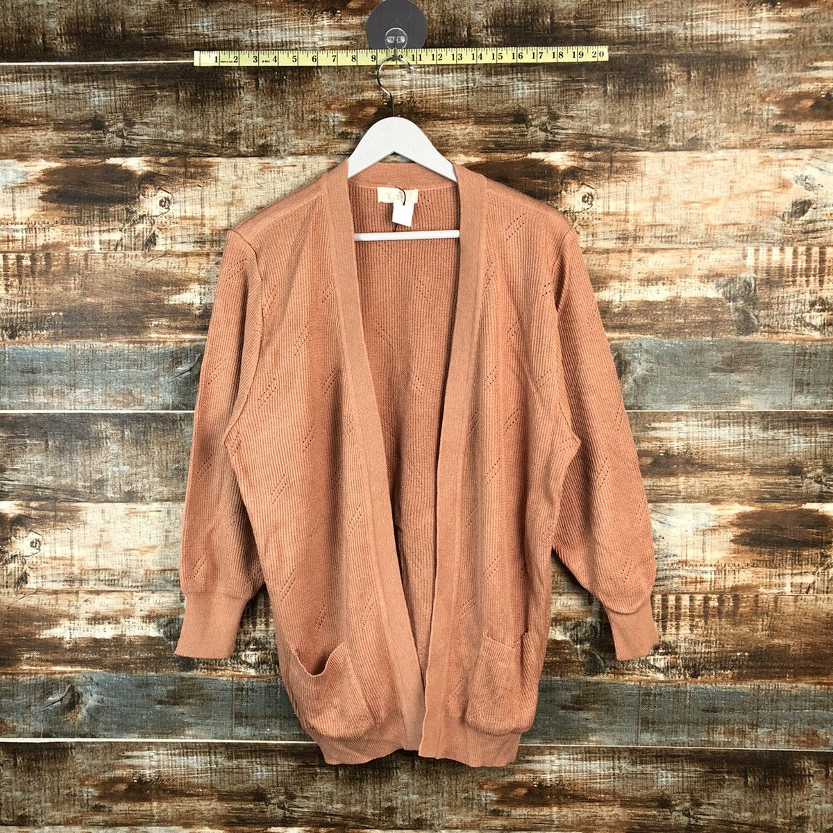 Homespun Knitwear DL Japanese Brand Orange Cardigan Knitweaer #C483 Size XL / US 12-14 / IT 48-50 - 1 Thumbnail