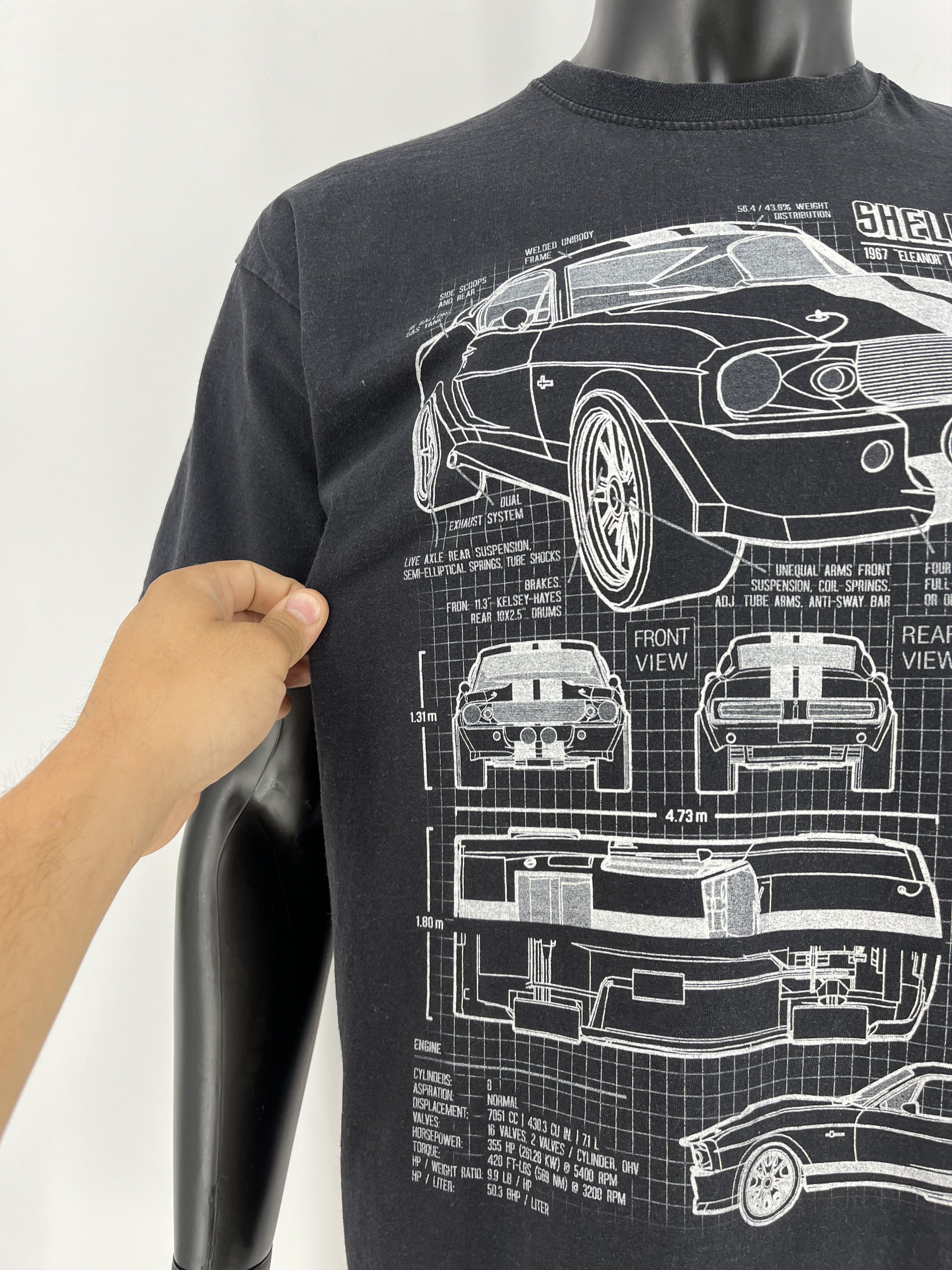 Other ➕ =Vintage Y2K Cool Fade Shelby GT500 Muscle Car T-Shirt USA Size US L / EU 52-54 / 3 - 7 Thumbnail