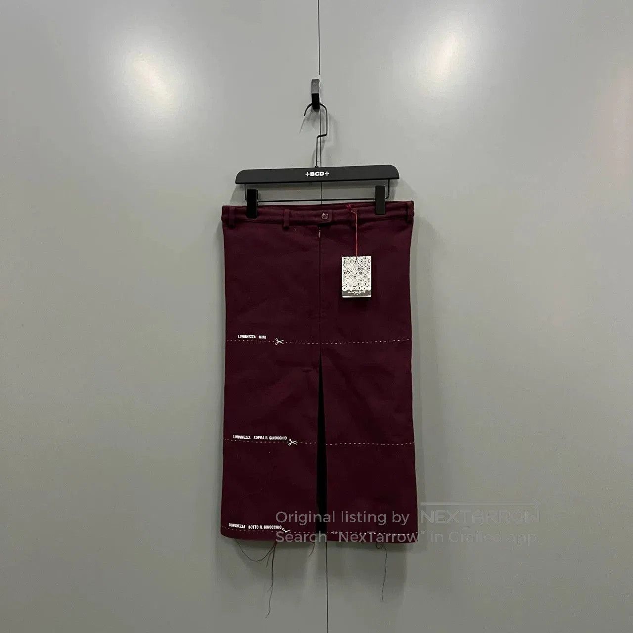 Vetements Vetements x Staff Only Burgundy Wool Skirt. Size 28" / US 6 / IT 42 - 1 Thumbnail