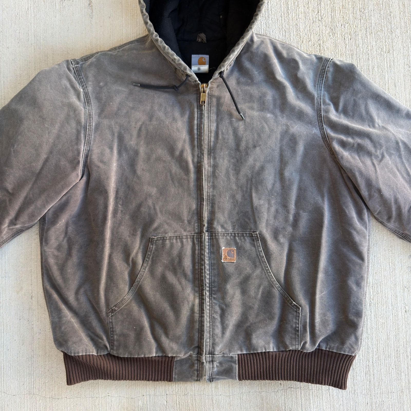 Carhartt × Vintage Carhartt J130 CHT brown hooded work wear jacket Size US XXL / EU 58 / 5 - 3 Thumbnail