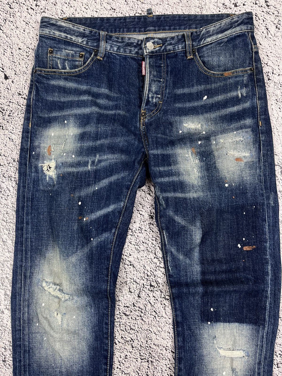 Dsquared2 Dsquared2 Painted Distressed Jeans Denim Pants Slim Fit Size US 32 / EU 48 - 3 Thumbnail