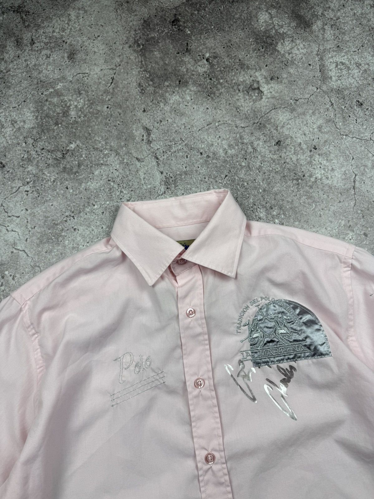 La Martina Vintage La Martina Button Polo Shirt Big Logo Japanese Y2K Size US L / EU 52-54 / 3 - 3 Thumbnail