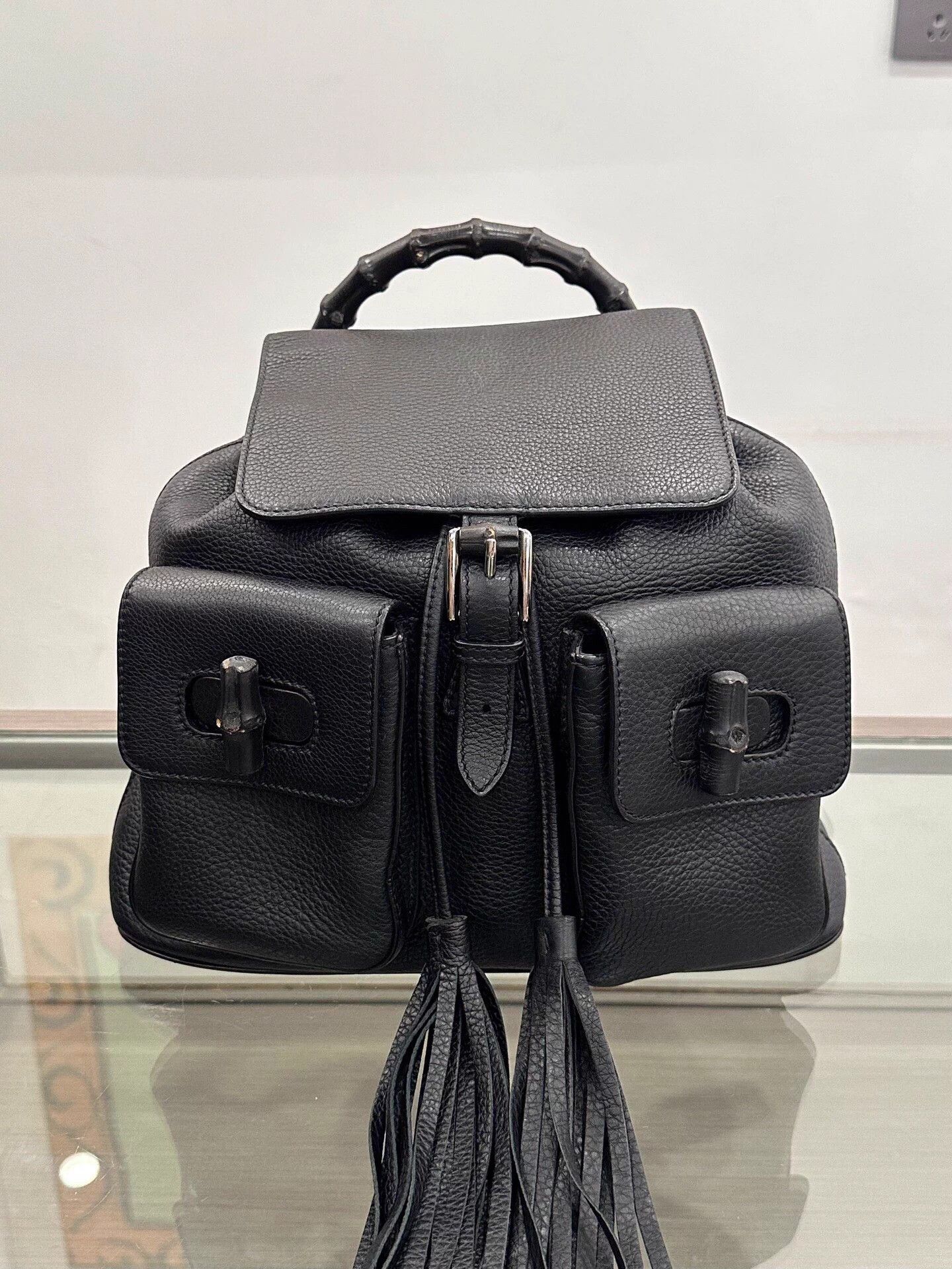 Gucci Gucci Bamboo Sac Black Tassel Backpack 99 New 30cm Size ONE SIZE - 1 Thumbnail
