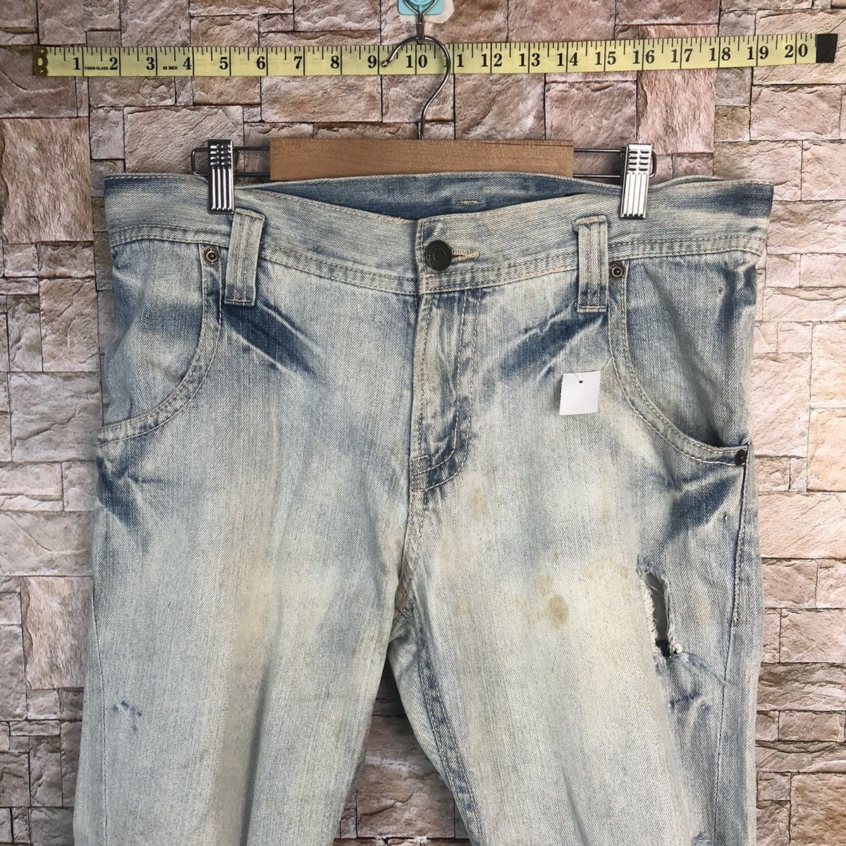 Beams Plus BeamsBoy Blue Distressed Denim Pants #A51 Size US 34 / EU 50 - 5 Thumbnail