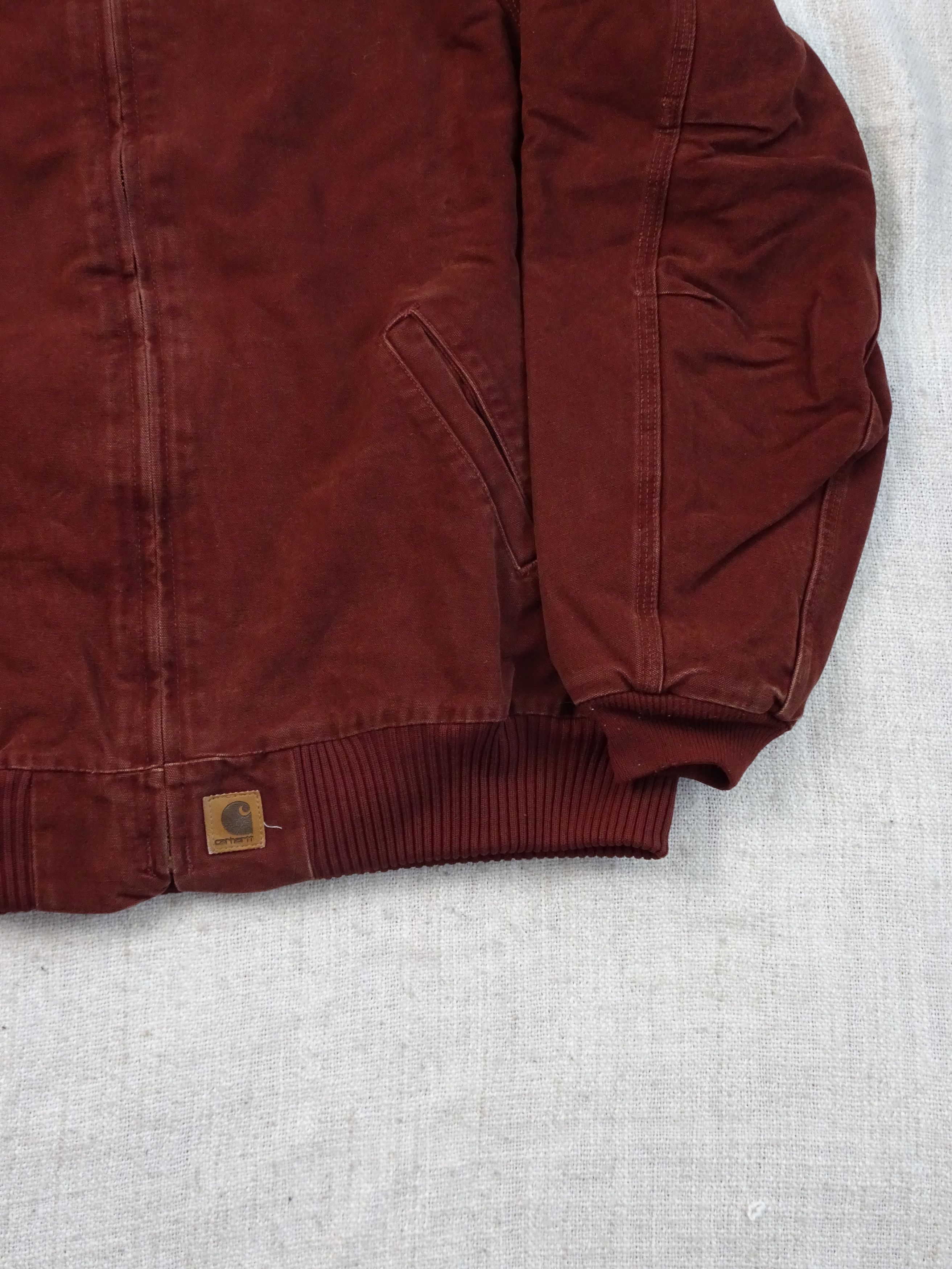 Carhartt Vtg Carhartt Detroit Jacket Red Duck Cord Collar Workwear Size US XL / EU 56 / 4 - 3 Thumbnail