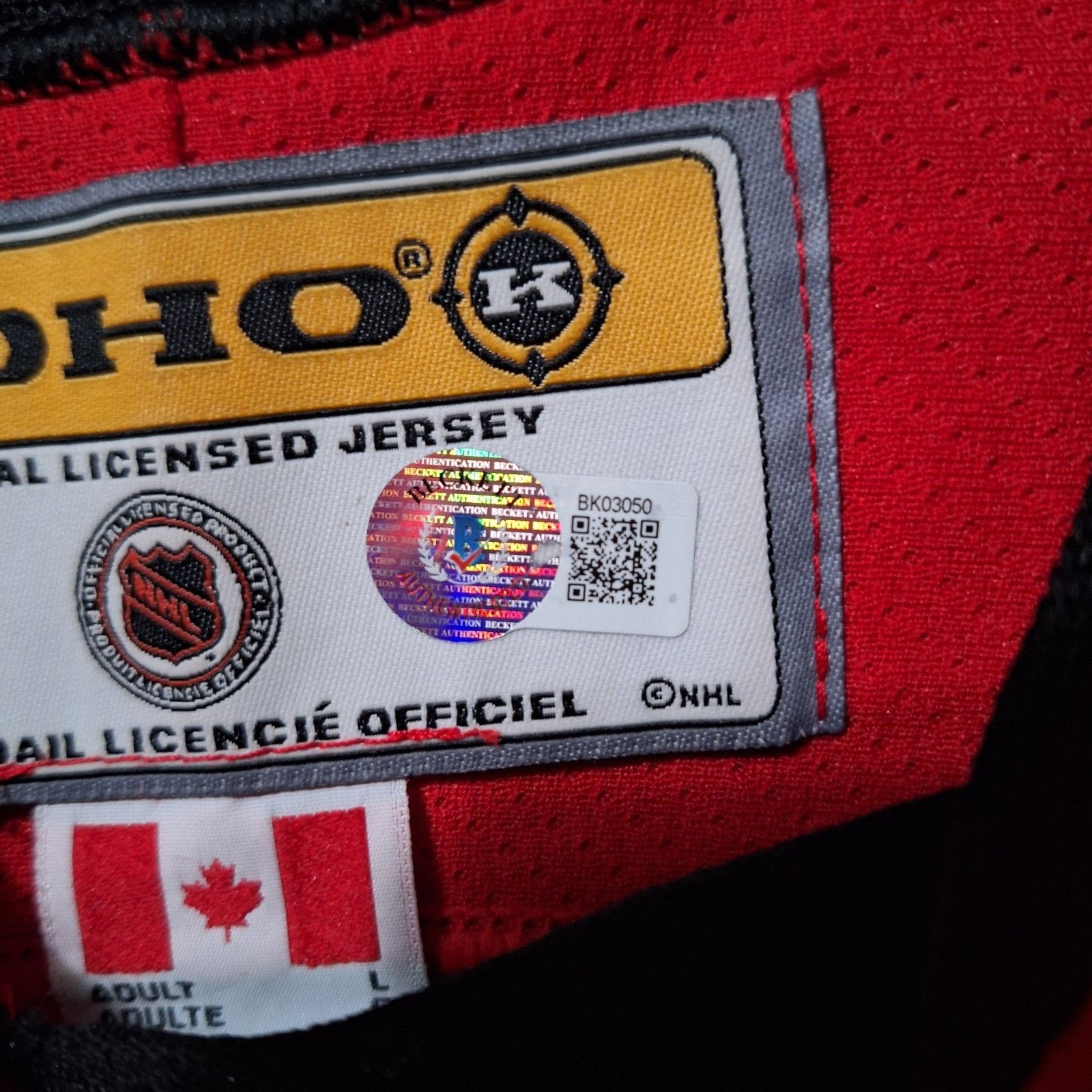Koho Calgary Flames Jersey Signed Lanny McDonald Auto Beckett HOF Size US L / EU 52-54 / 3 - 6 Thumbnail