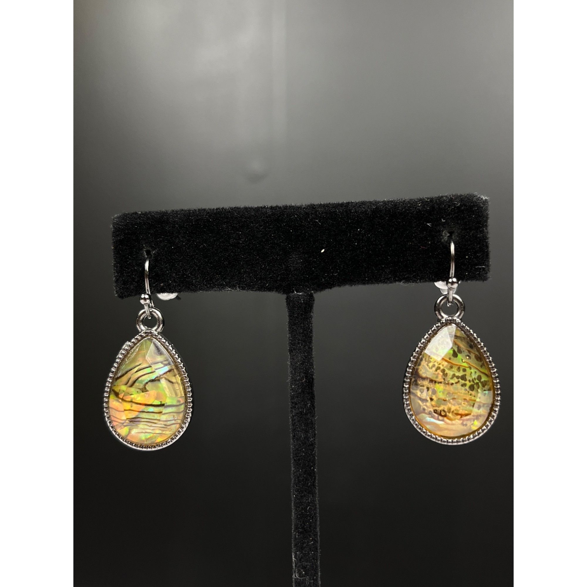 Other Teardrop SKU 053 Abalone Shell Sterling Silver Dangle Earrin Size ONE SIZE - 2 Thumbnail