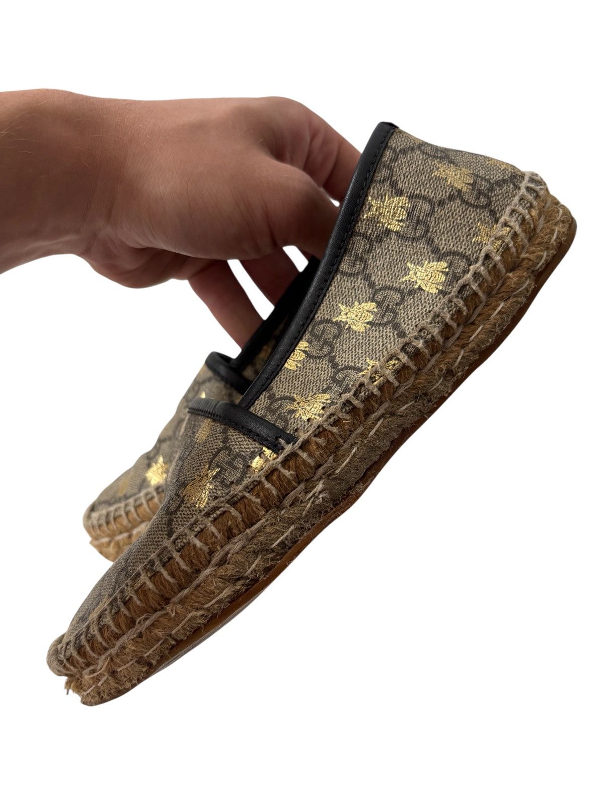 Gucci Gucci Pilar Gg Bee Canvas Espadrilles Size US 6 / IT 36 - 8 Thumbnail