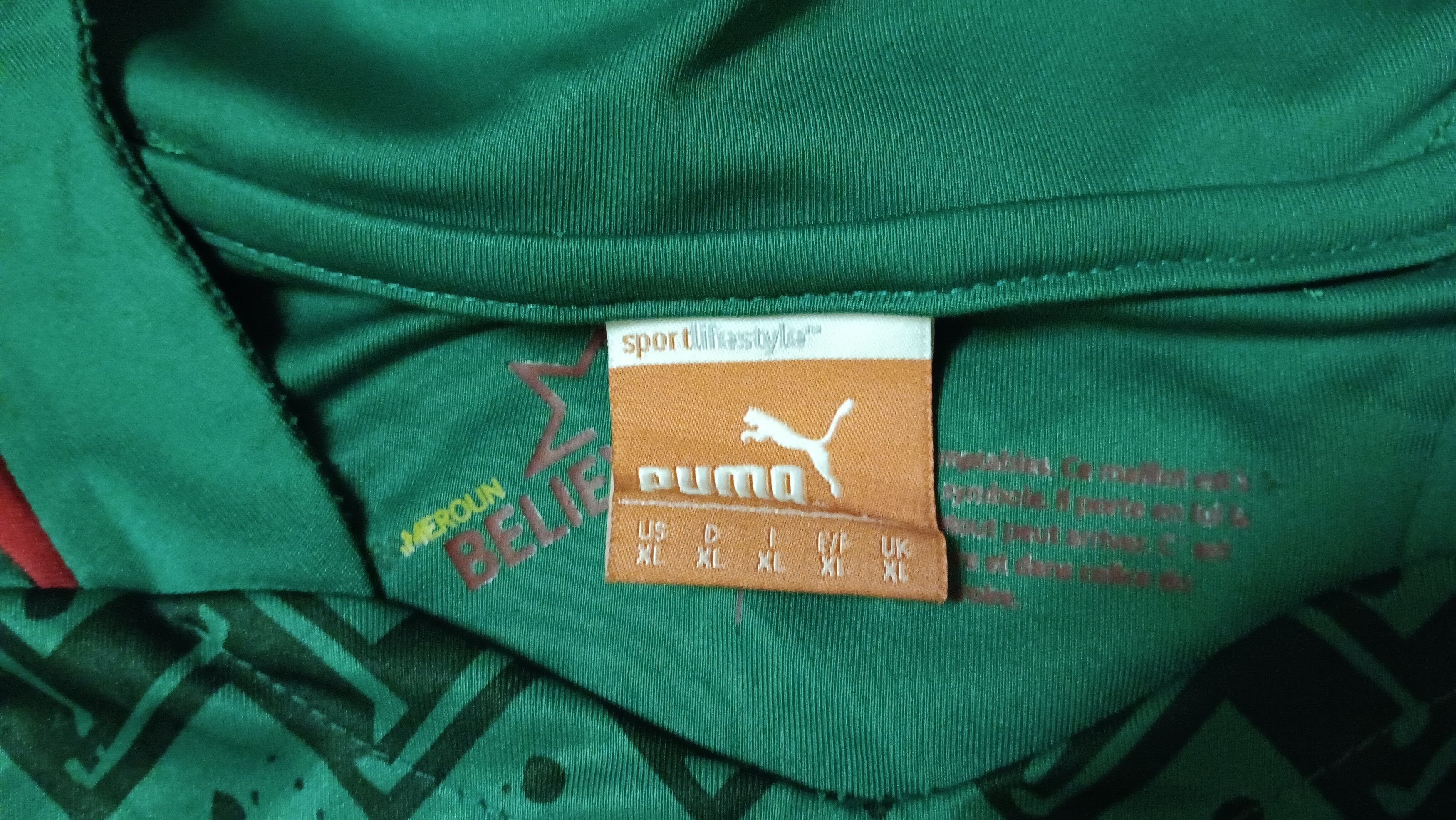 Puma 2014-2015 | Cameroon | Home Jersey Size US XL / EU 56 / 4 - 3 Thumbnail