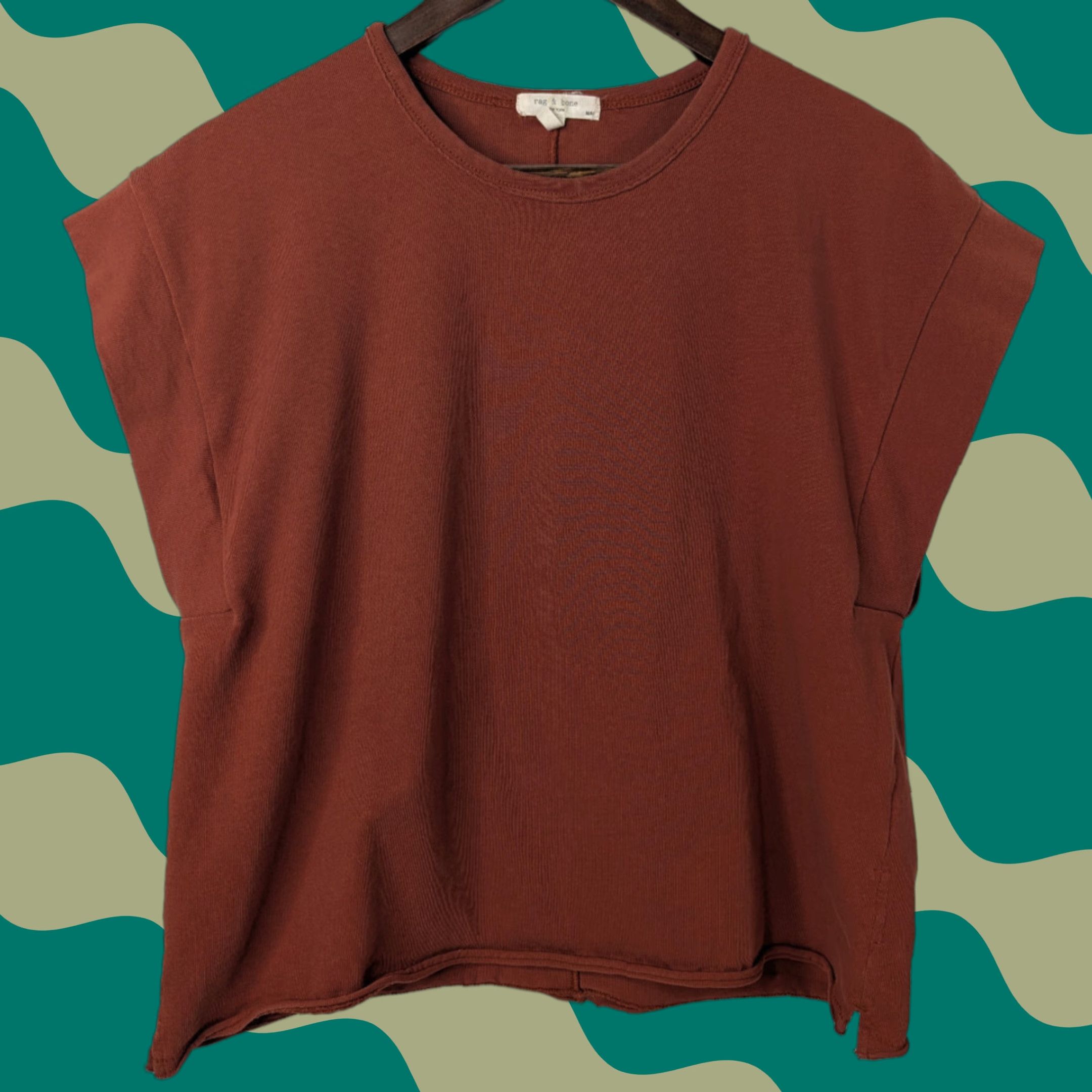 Rag & Bone RAG & BONE Ryder Muscle Tee In Paprika Women's M Organic Cotton Peru Shirt Women M Paprika Size M / US 6-8 / IT 42-44 - 1 Thumbnail