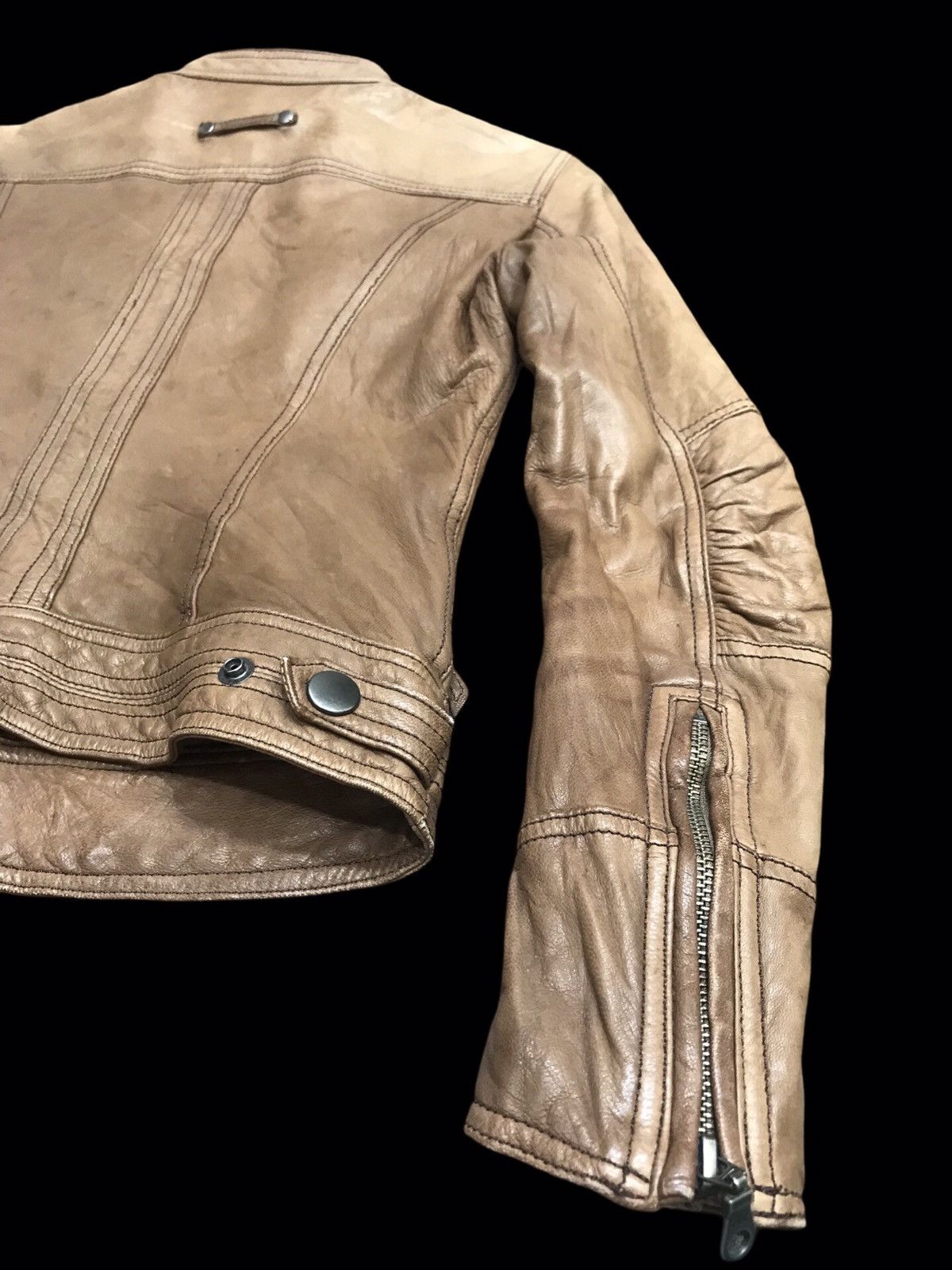 ABAHOUSE 💥ARCHIVAL💥Abahouse Japan Goatskin Cafe Racer Jacket Size XS / US 0-2 / IT 36-38 - 12 Thumbnail