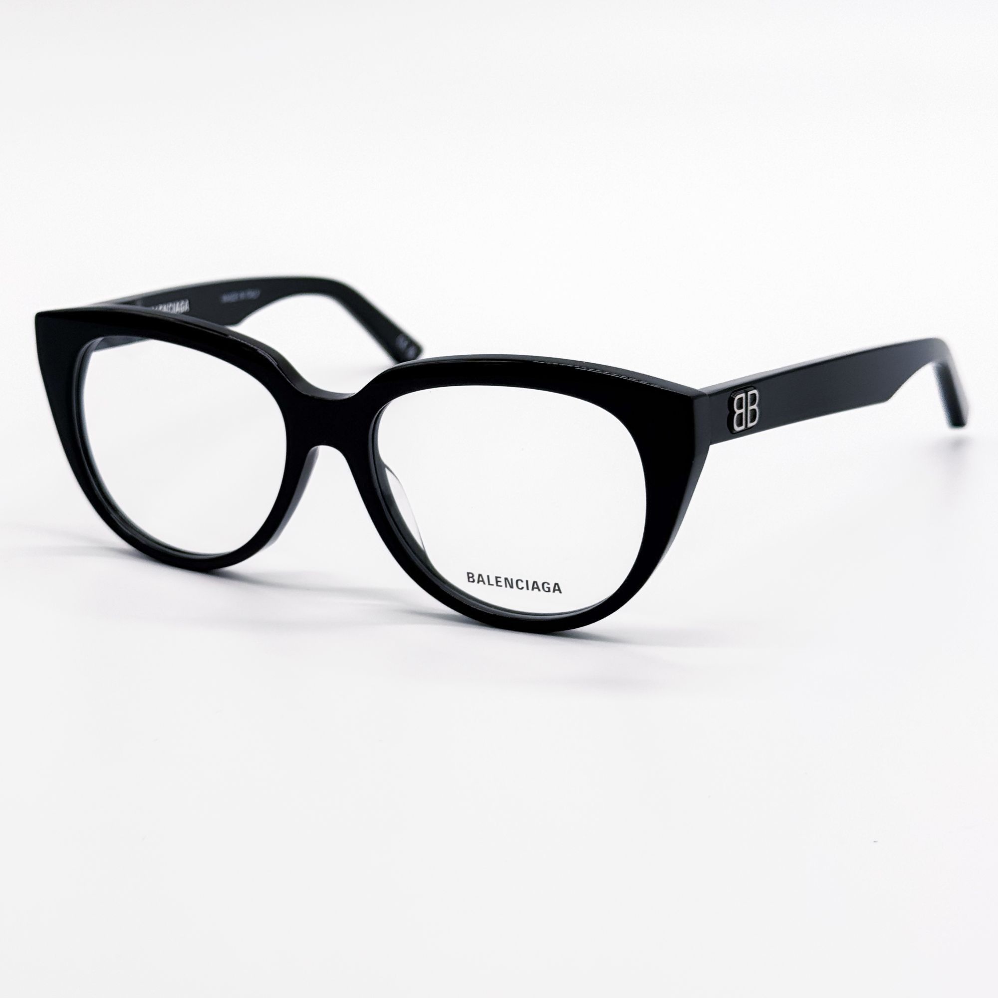 Balenciaga NEW BALENCIAGA EYEGLASSES BB0131O 001 ROUND OVAL BLACK WOMEN Size ONE SIZE - 5 Thumbnail