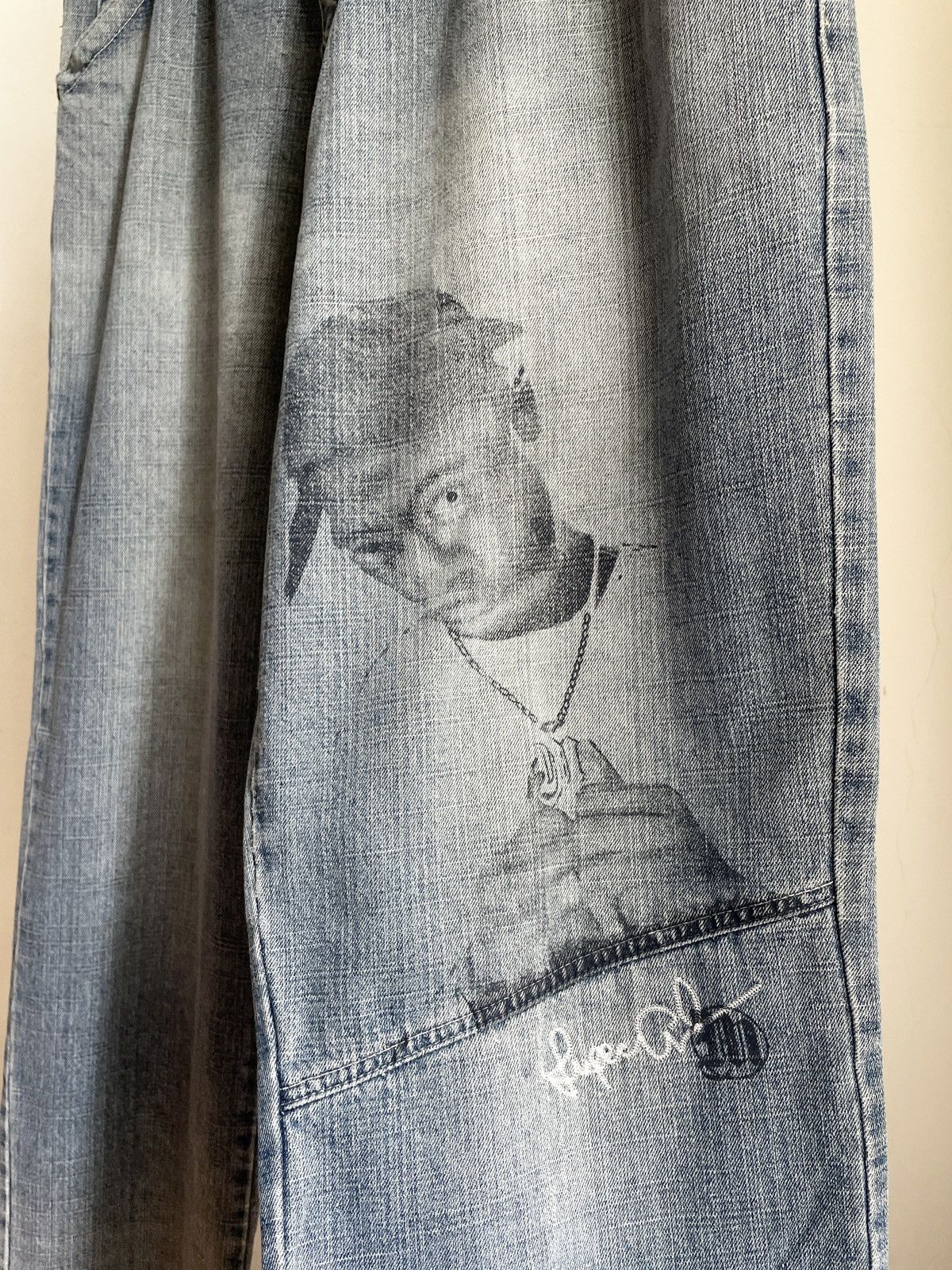 Makaveli VINTAGE 💧 Makaveli Y2K Vintage 2pac Rap Printed Denim Jeans Size US 38 / EU 54 - 4 Thumbnail