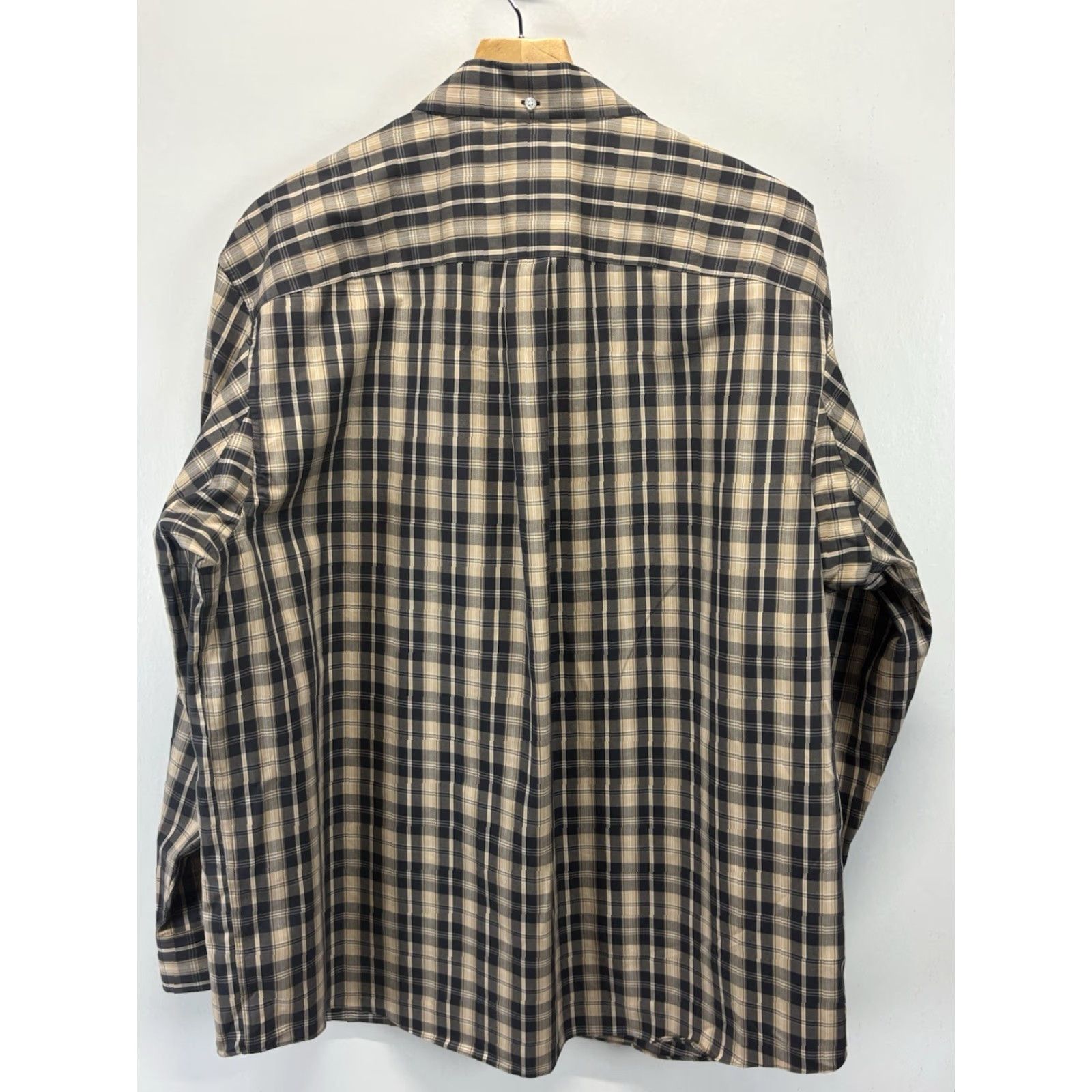 Vintage DULUTH Shirt Button-Up Mens XL Tan Grey Check Wrinkle Fighter Long Sleeve Casual Formal Size US XL / EU 56 / 4 - 3 Thumbnail