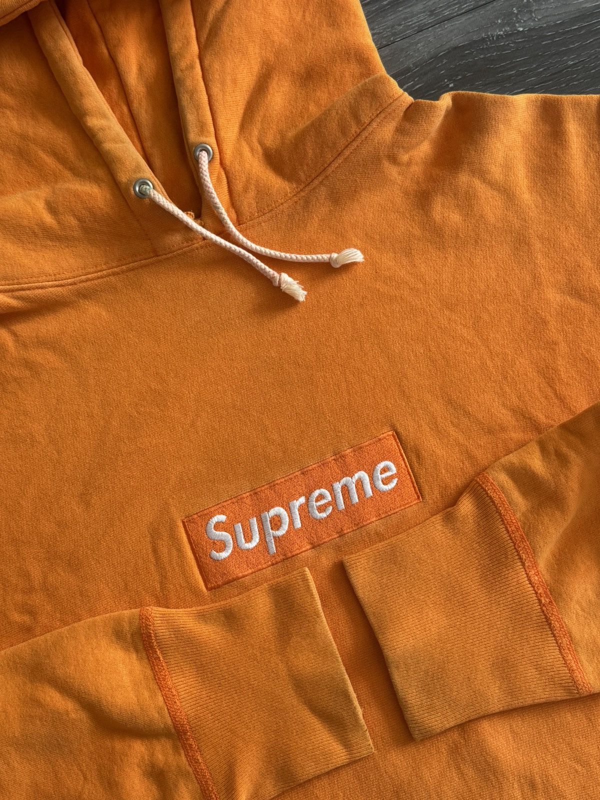 Supreme Supreme Orange Box Logo Hoodie 1999 Size US L / EU 52-54 / 3 - 1 Thumbnail