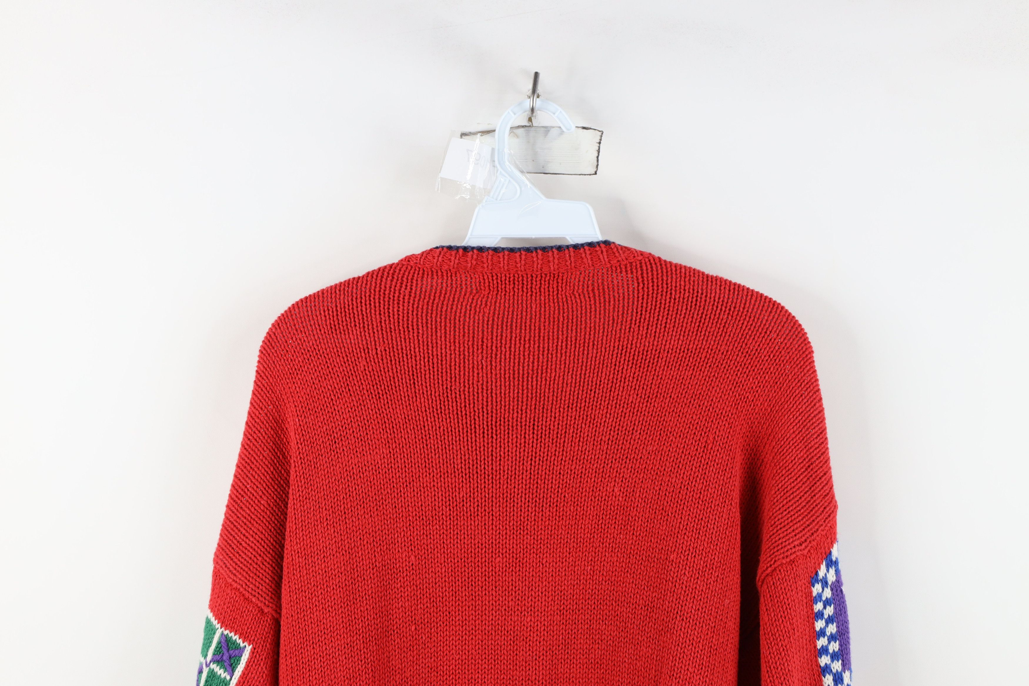 Vintage Vintage 90s Design Options Quilt Knit Cardigan Sweater Size L / US 10 / IT 46 - 14 Thumbnail