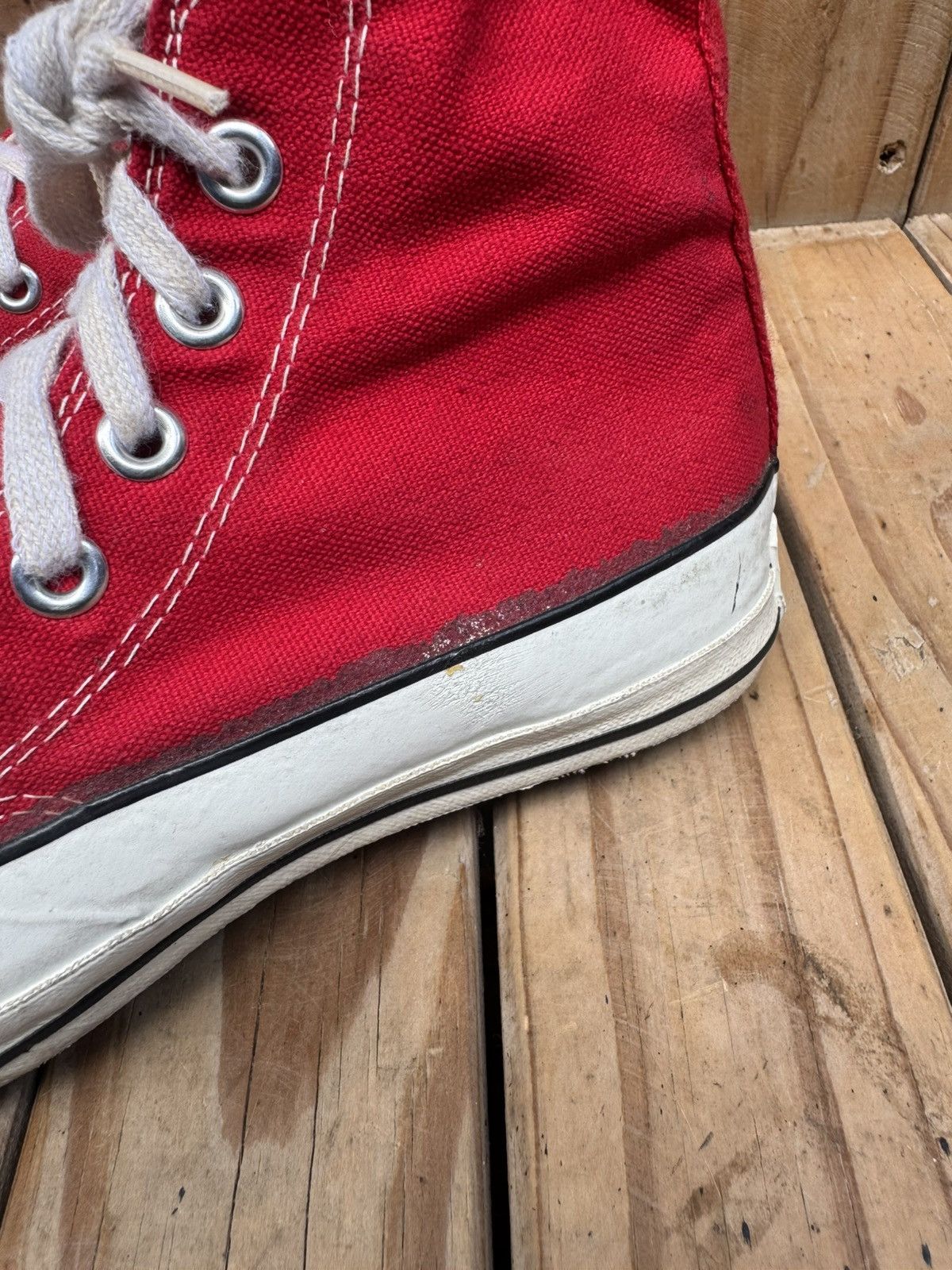 Converse VTG converse all star Hi Top canvas sneakers made in USA Size US 5 / EU 37 - 13 Thumbnail