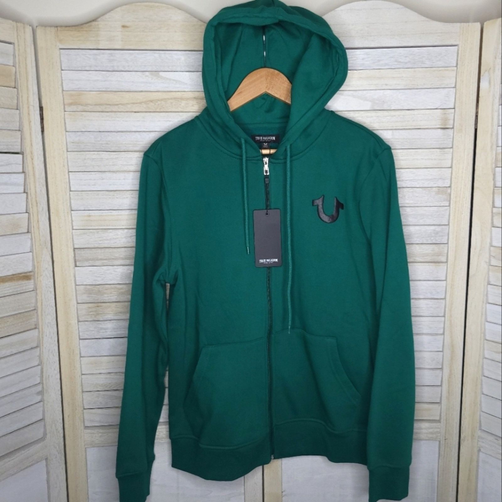 True Religion NWT True Religion Buddha Fleece Jacket Green Full Zip Hoodie Size US M / EU 48-50 / 2 - 2 Thumbnail