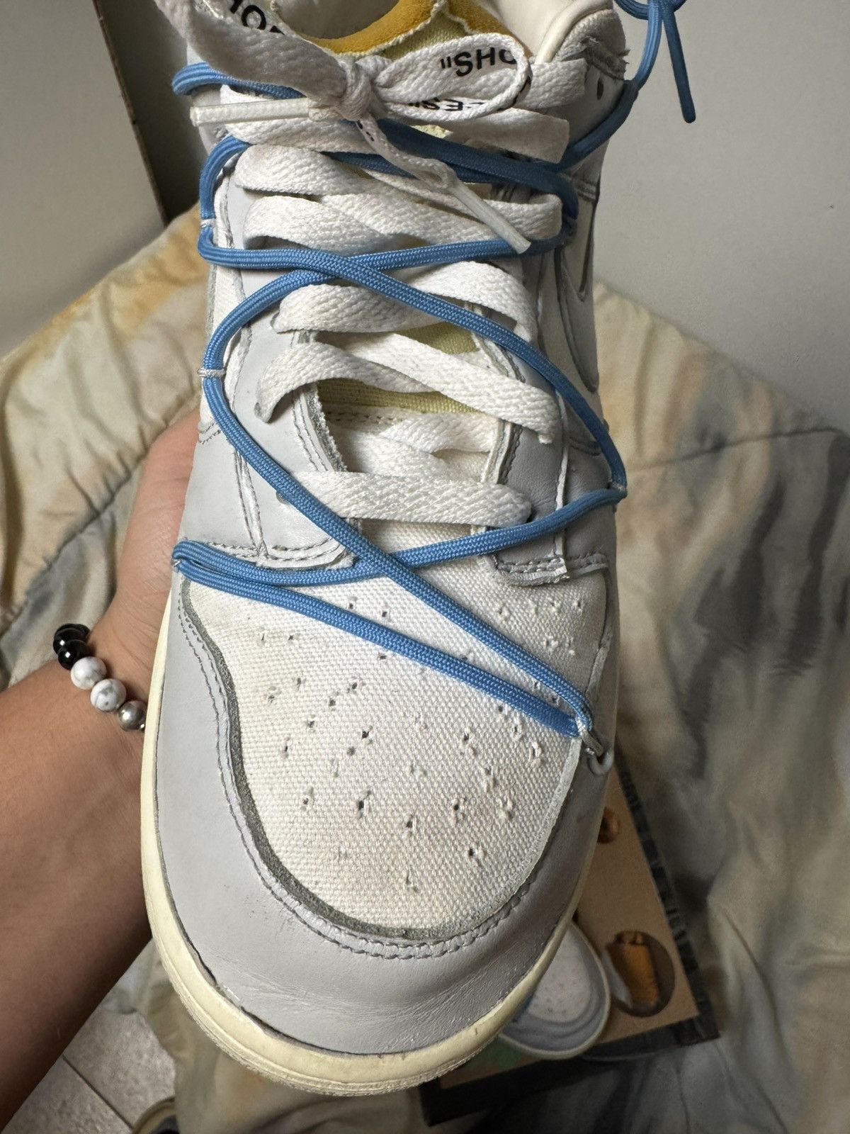 Nike × Off-White Nike Dunk Low Off-White Lot 5 Size US 11.5 / EU 44-45 - 21 Thumbnail