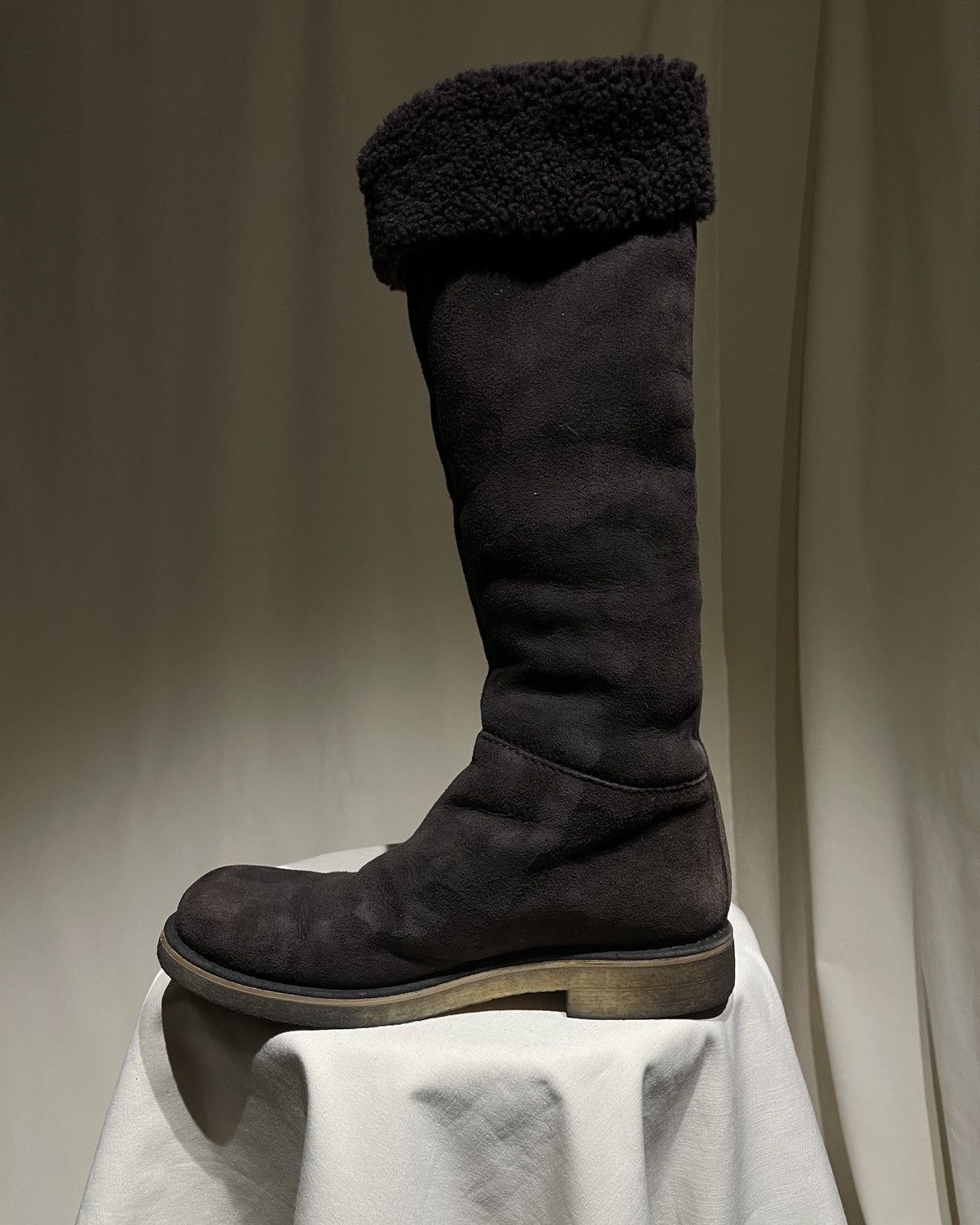 Hermes HERMES by Martin Margiela - Crepe Sole Shearing Long Boots Size US 7 / IT 37 - 3 Thumbnail