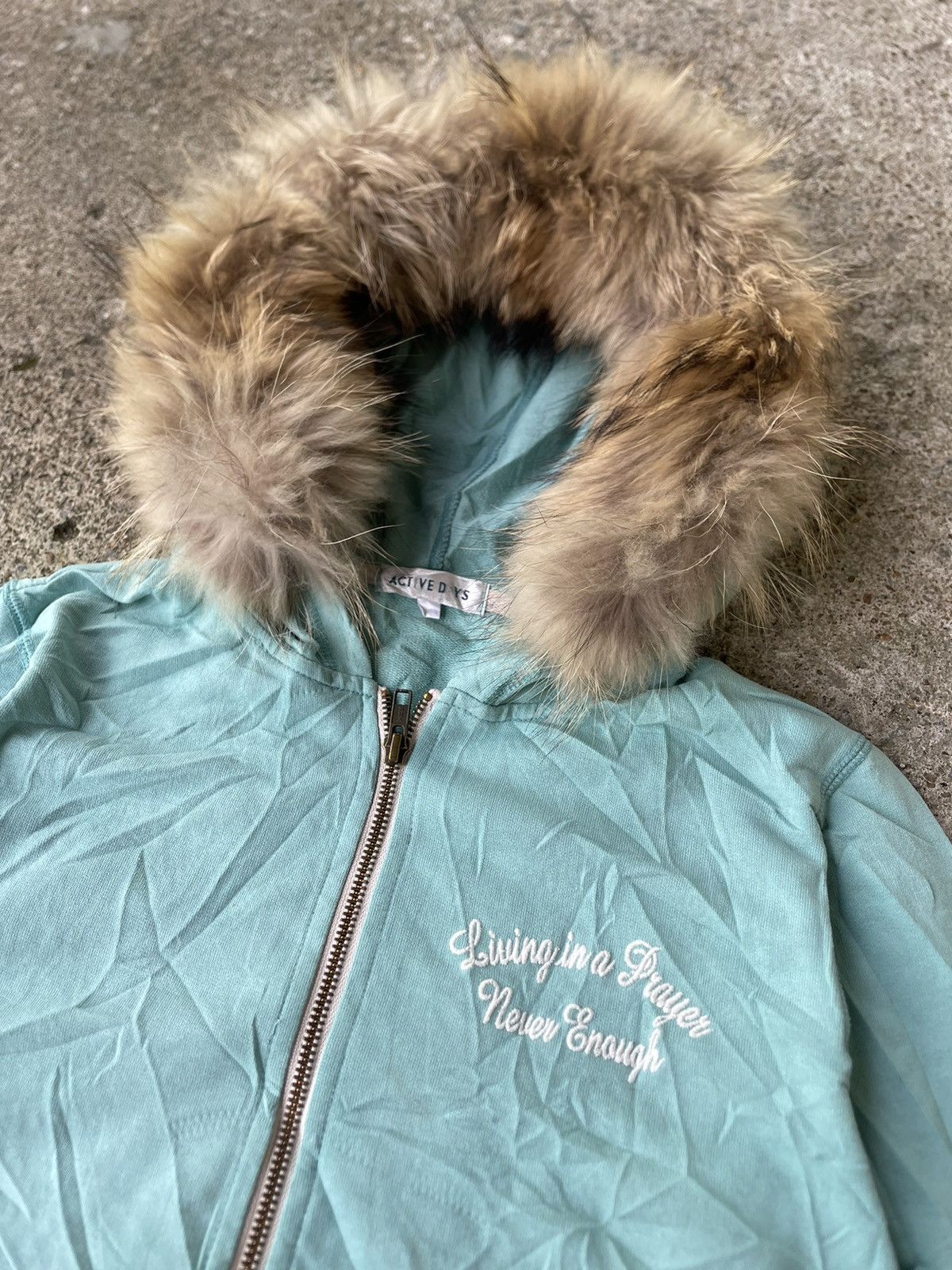 Hysteric Glamour × If Six Was Nine × Le Grande Bleu (L.G.B.) Japanese Brand Active Days Poem Faux Fur Hoodie LGB Style Size US M / EU 48-50 / 2 - 4 Thumbnail