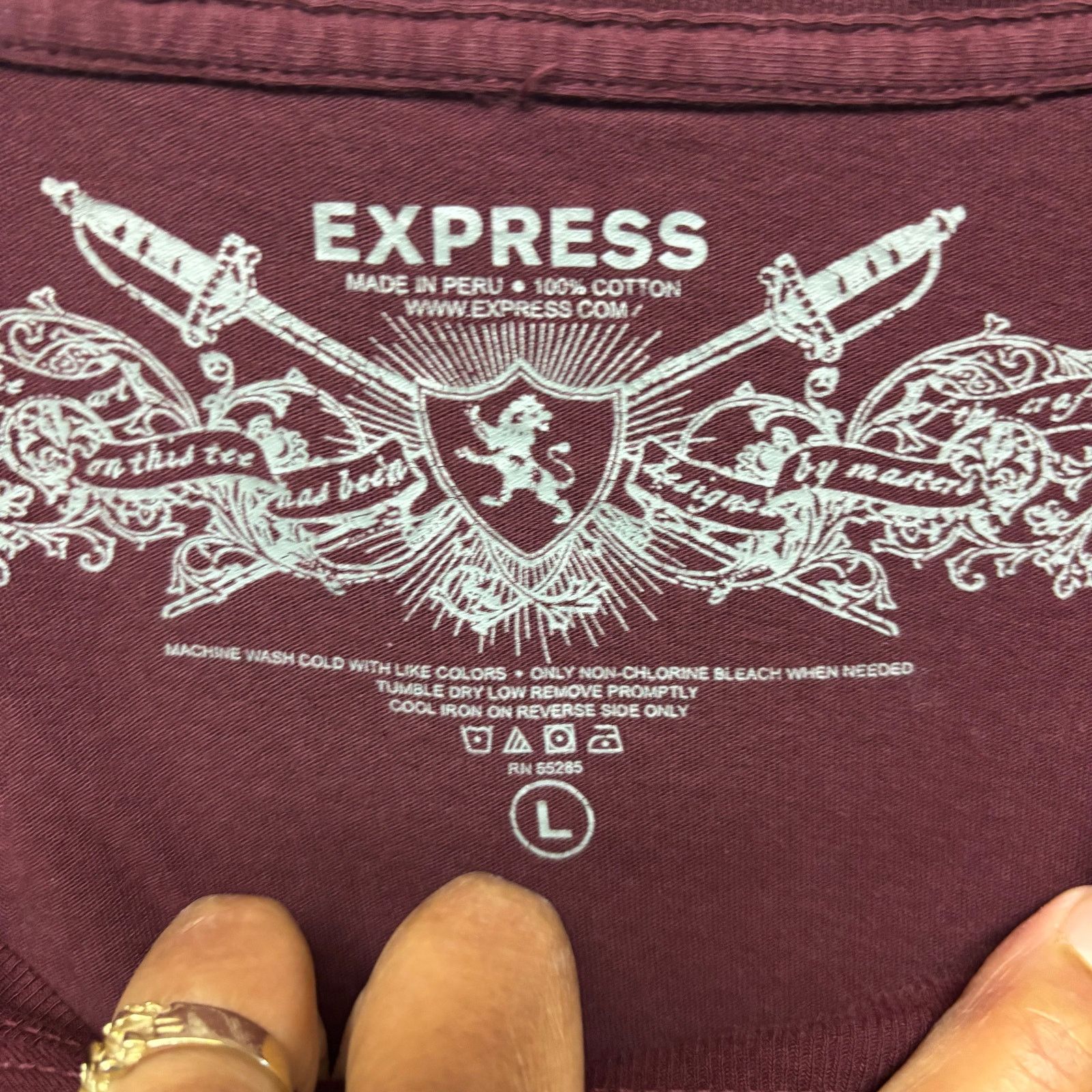 Express Express Shirt Large Graphic Affliction Style Lion Skater Size US L / EU 52-54 / 3 - 3 Thumbnail