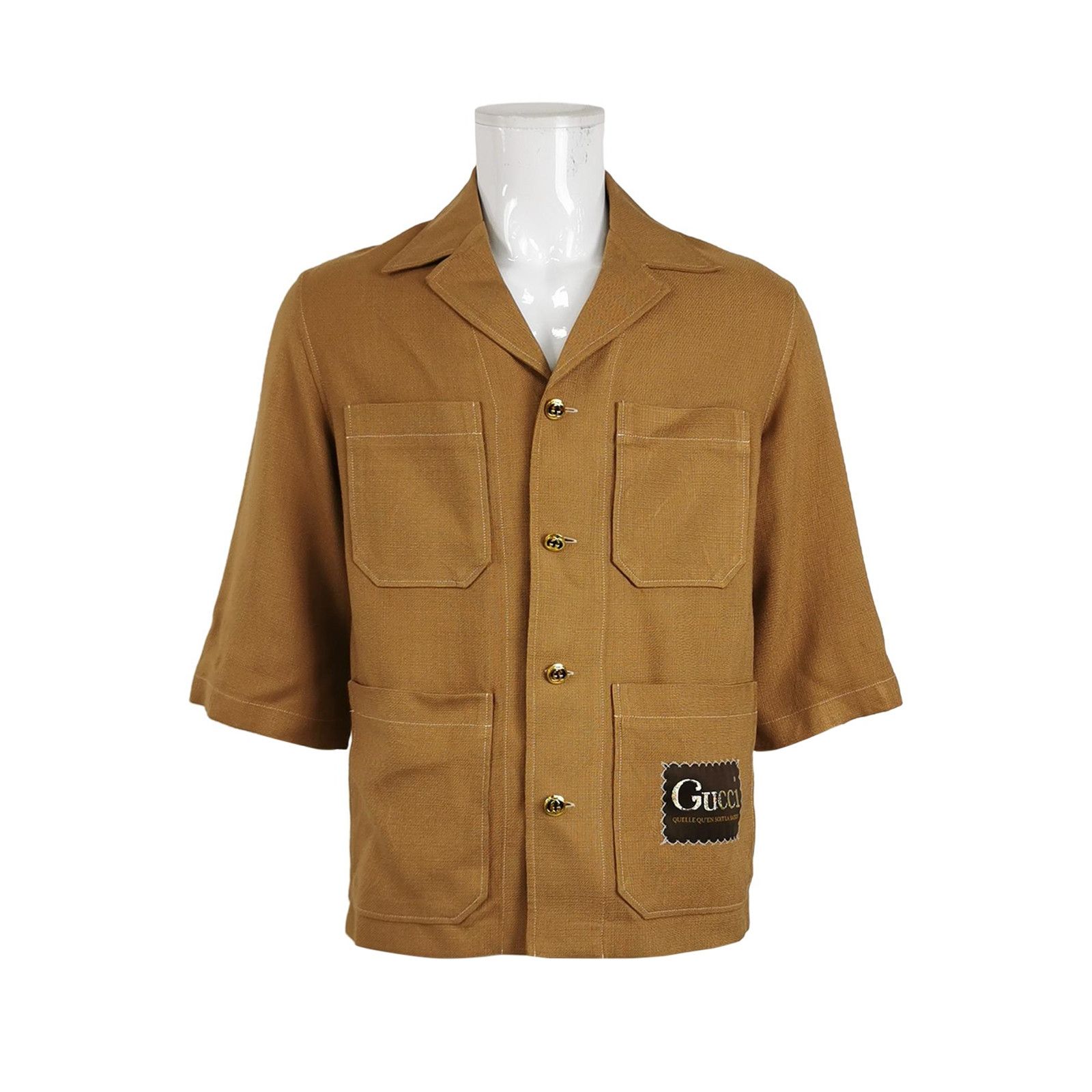 Gucci Gucci S Size Brown Cotton Jacket Size US S / EU 44-46 / 1 - 1 Thumbnail