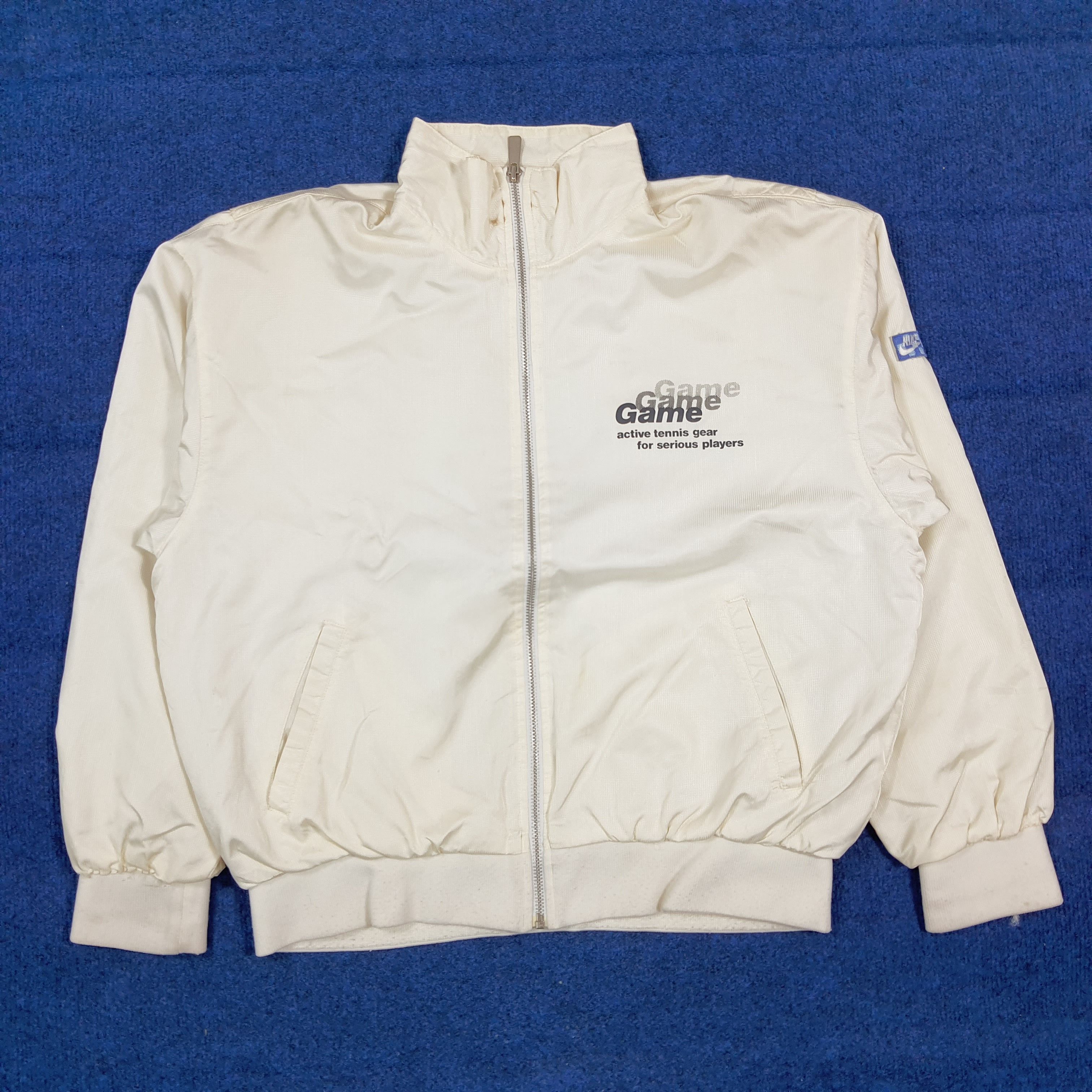 Nike VINTAGE 90s NIKE "Game" Tennis Gear Windbreaker C306N14 Size US L / EU 52-54 / 3 - 1 Thumbnail