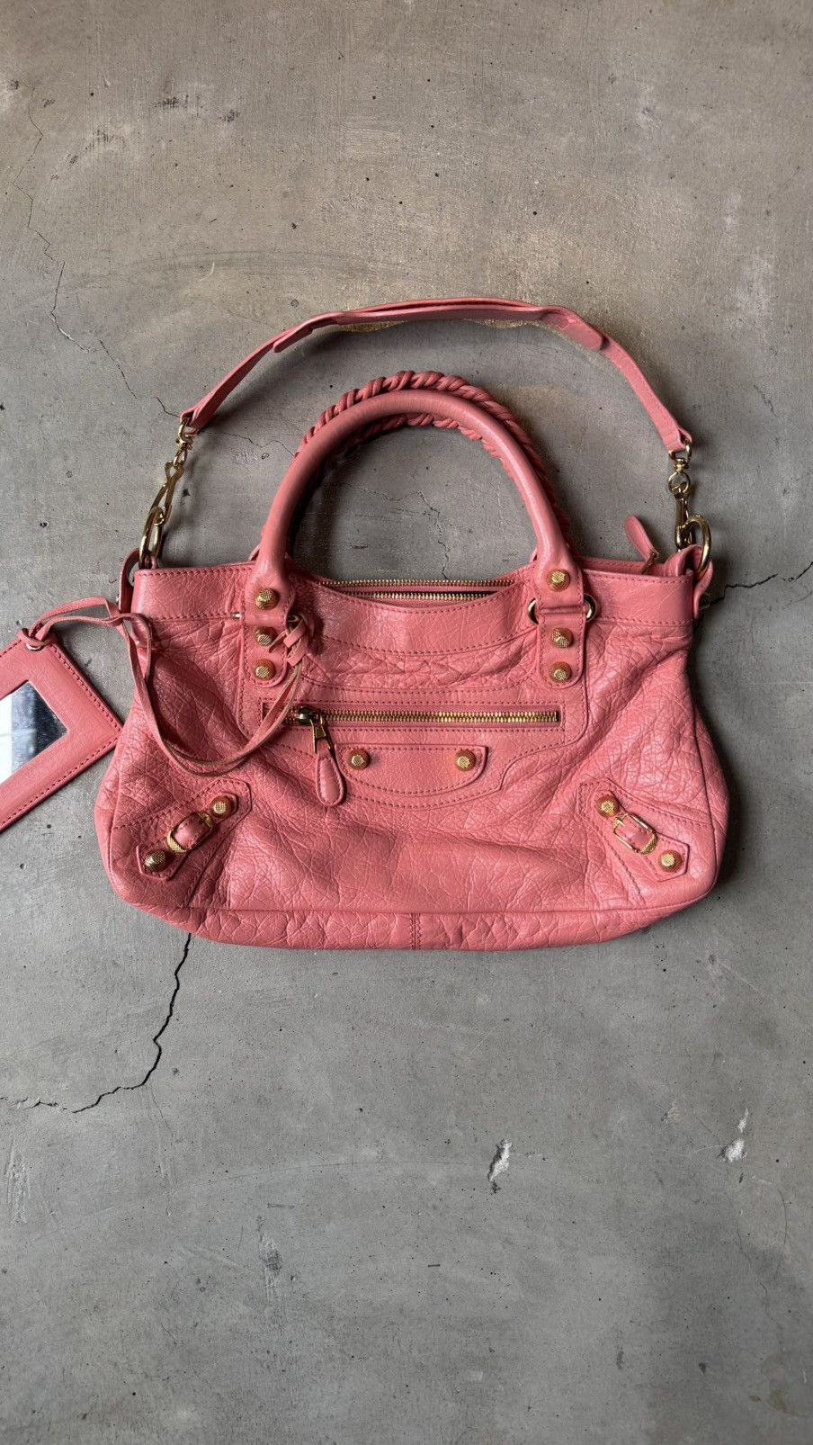 Balenciaga BALENCIAGA Agneau Giant 12 GoldHardware MiniCity RoseJaipur Size ONE SIZE - 3 Thumbnail