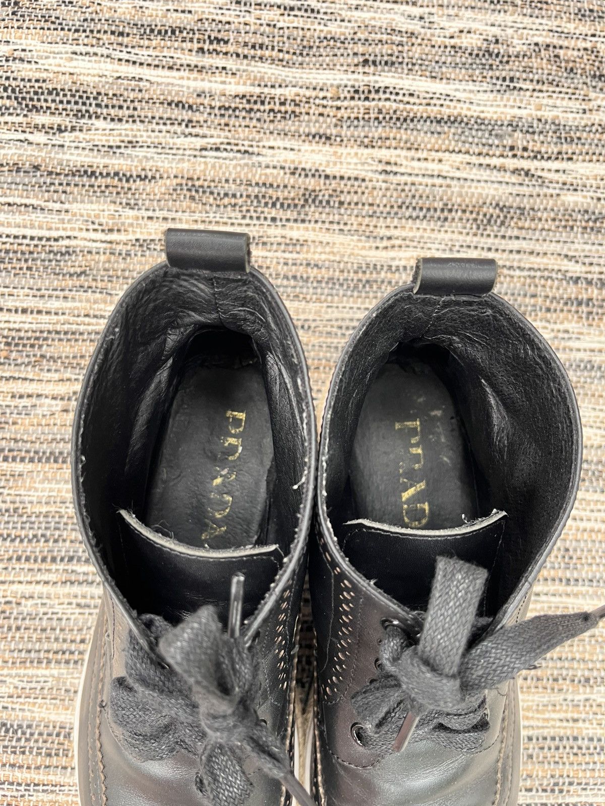 Prada Rare Prada Brogue Platform Sneakers Black Leather Luxury Y2K Size US 8 / IT 38 - 14 Thumbnail