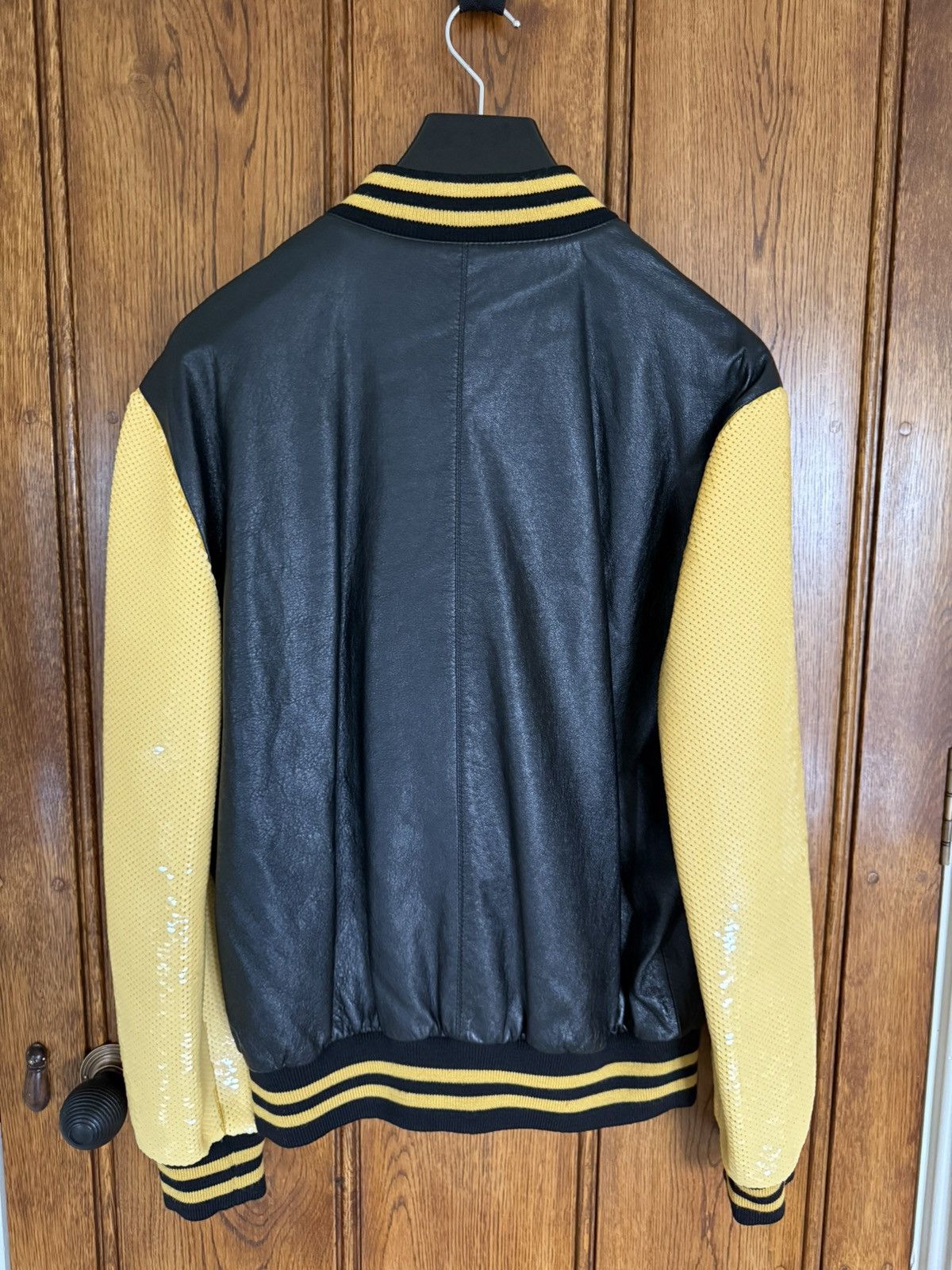 Celine $8.4K 🤑 SS21 Celine leather teddy sequin jacket Hedi Slimane Size US M / EU 48-50 / 2 - 20 Thumbnail
