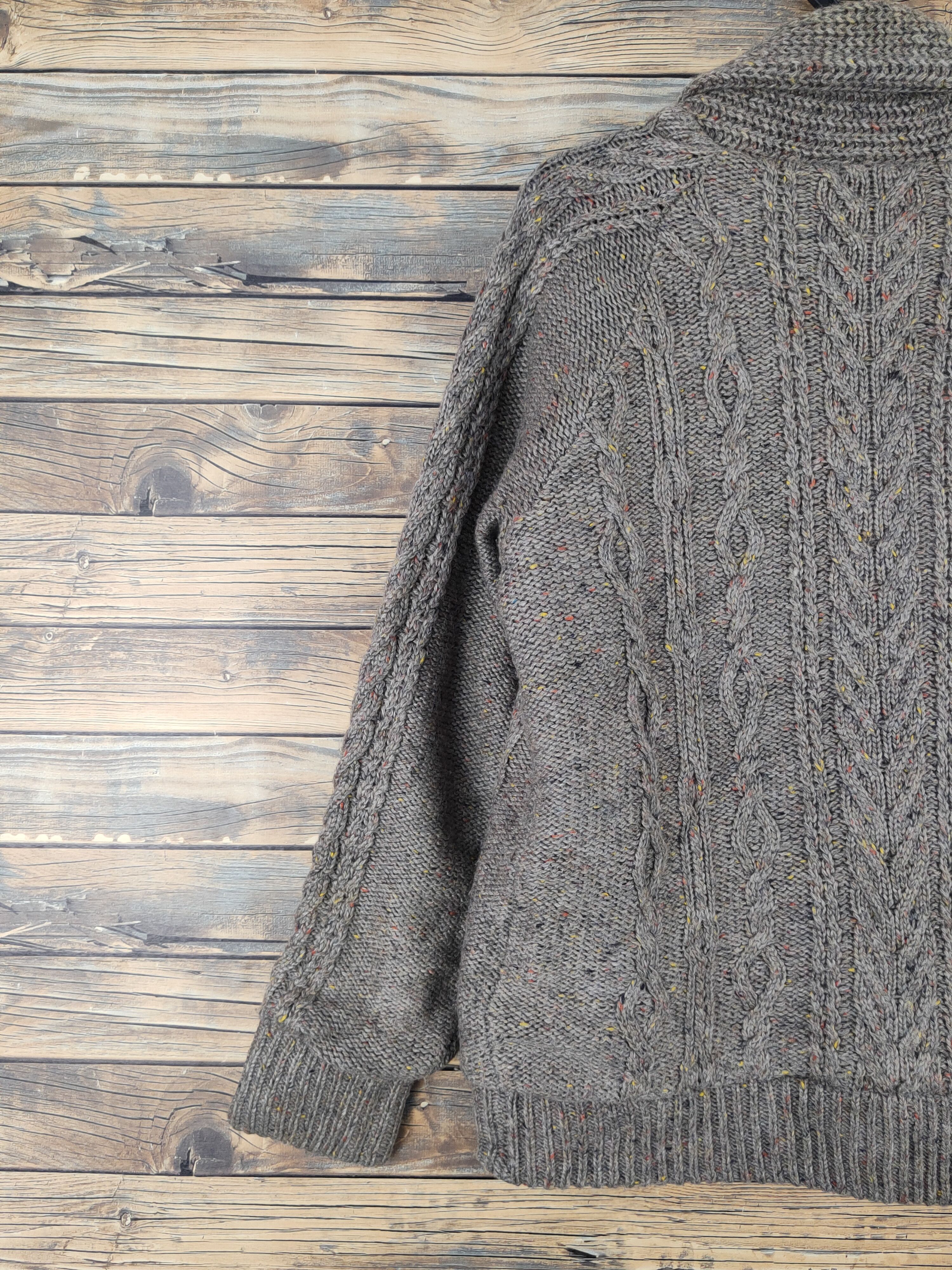 Aran Isles Knitwear × Japanese Brand Coen Dark Brown cable Knitwear Sweaters #W2033 Size US M / EU 48-50 / 2 - 9 Thumbnail