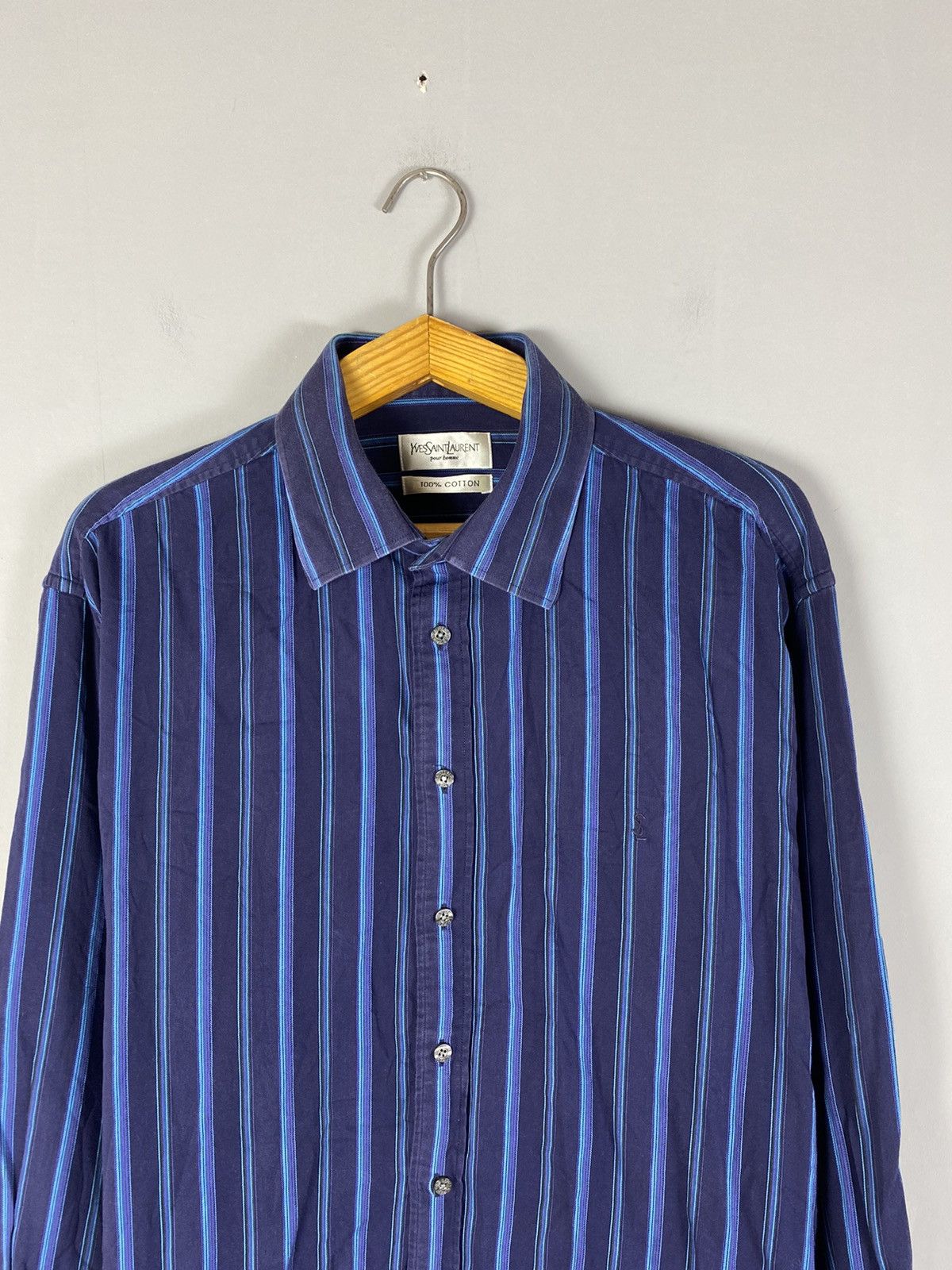Yves Saint Laurent Vintage 90s Yves Saint Laurent shirt Size US XL / EU 56 / 4 - 2 Thumbnail
