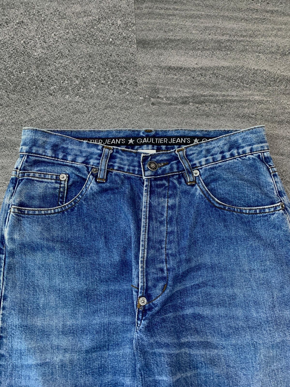 Jean Paul Gaultier 90s Denim Jeans with Raw Hem Size US 30 / EU 46 - 3 Thumbnail
