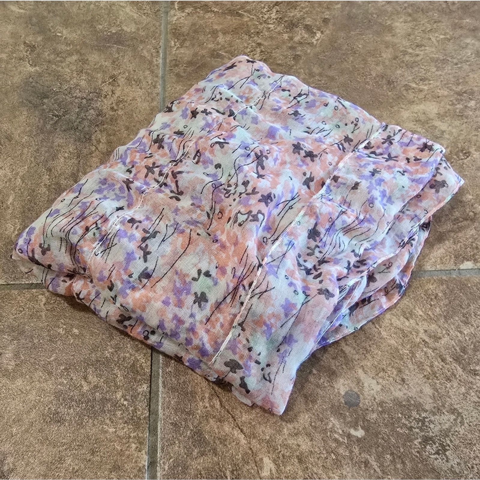 Other Multicolored Design Sheer Scarf Size ONE SIZE - 4 Thumbnail