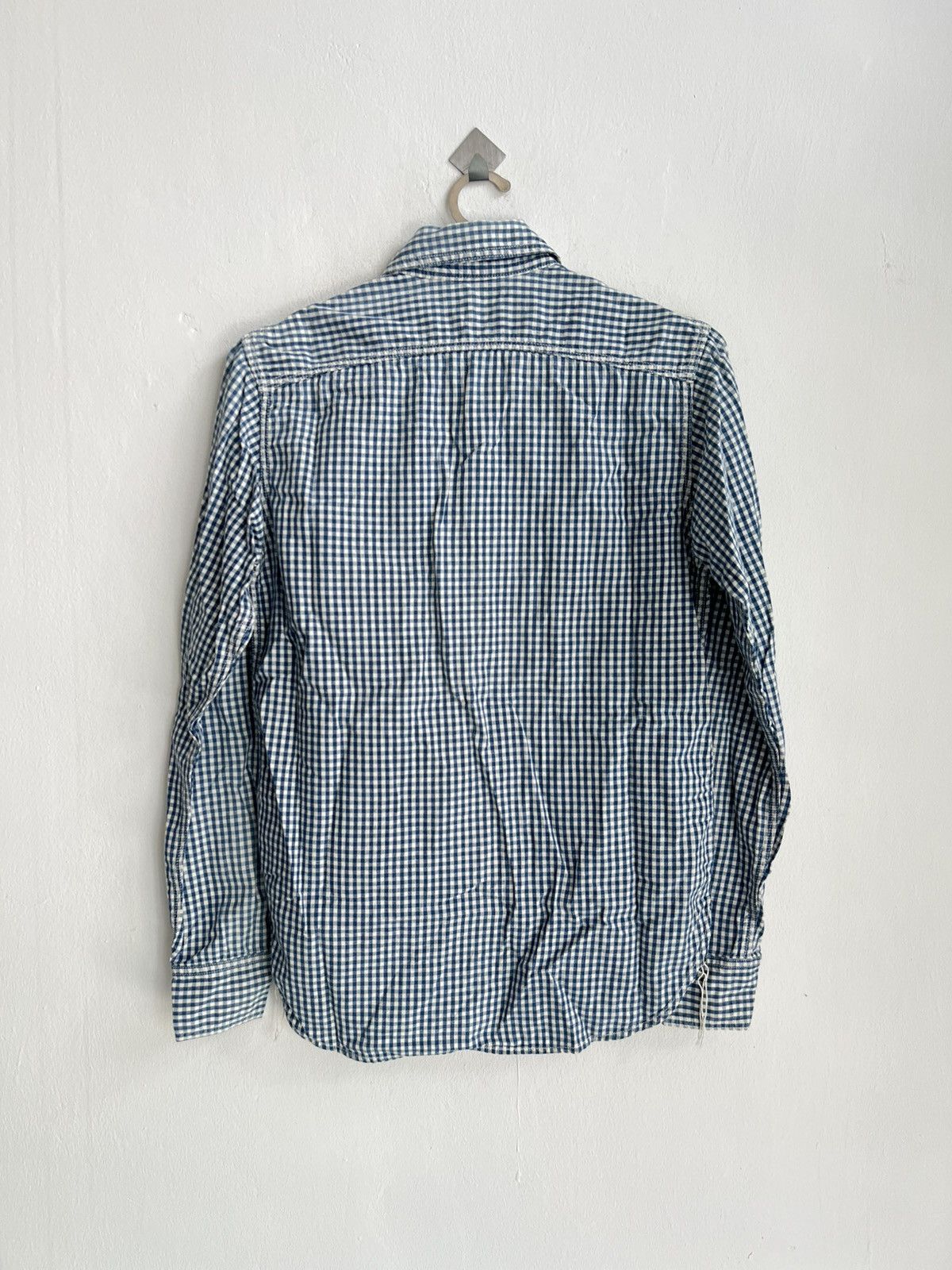 FOB Factory × Flannel × Japanese Brand Vintage Fob Factory Gentlemen Indigo Dye Chainstitch Flannel Size US S / EU 44-46 / 1 - 3 Thumbnail