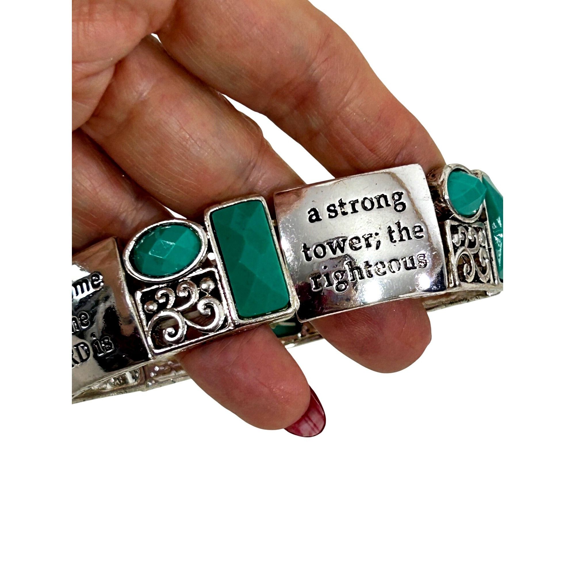Other Christian Inspiration Bracelet Strong Tower Proverb Silver T Size ONE SIZE - 2 Thumbnail