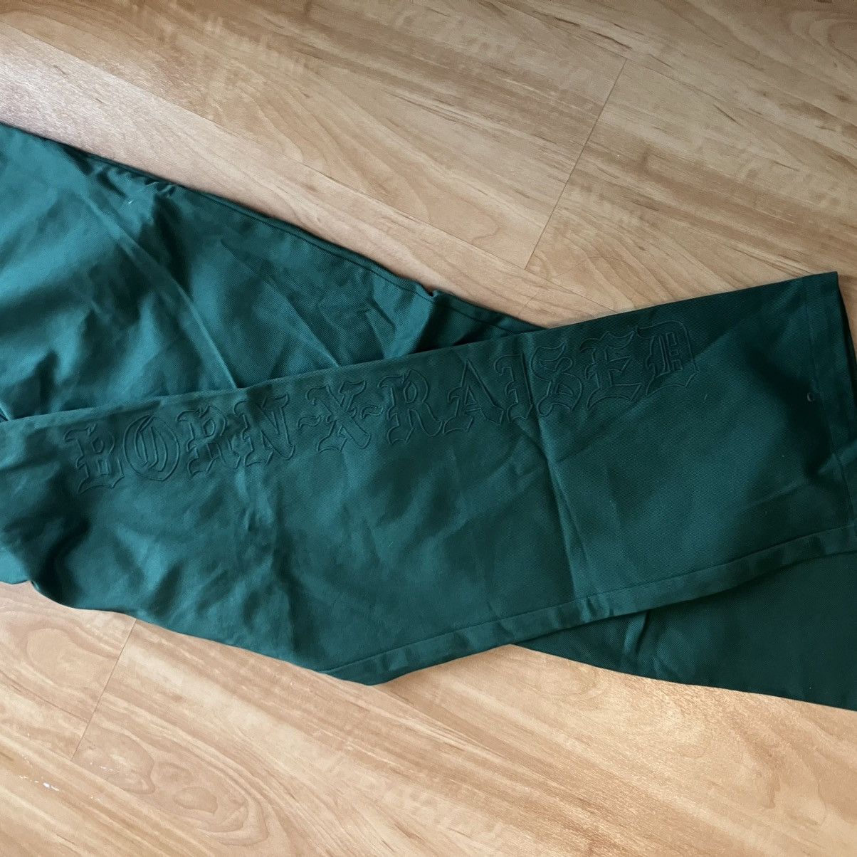 Born X Raised BXR TONAL EMBROIDERED WORK PANTS: EMERALD GREEN Size US 30 / EU 46 - 4 Thumbnail