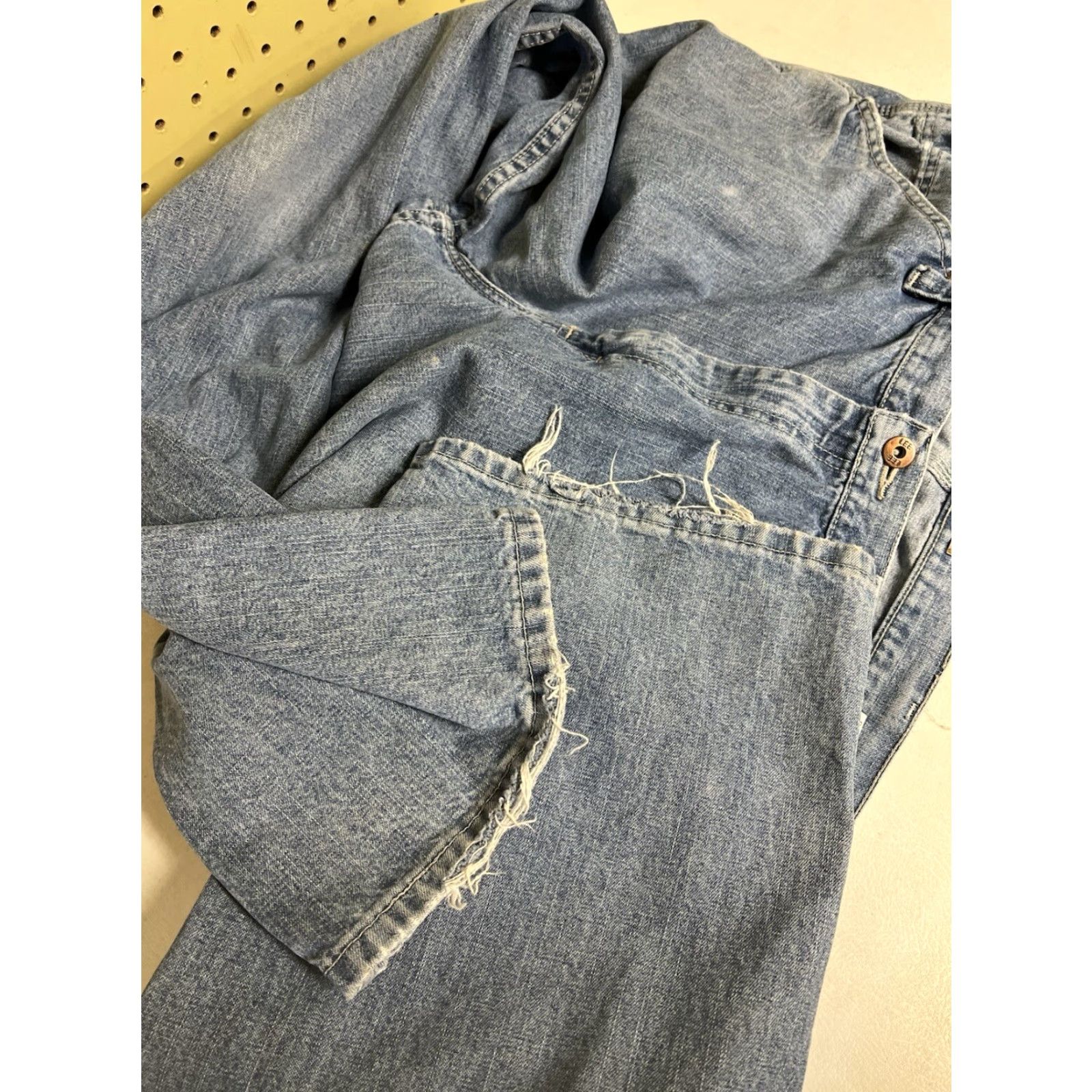 Lee VINTAGE Lee Jeans Carpenter 5-Pocket Denim Blue 38x34 Regular Men Western 90s Style Distressed Baggy Comfort Autumn Winter Spring Summer Size US 38 / EU 54 - 6 Thumbnail