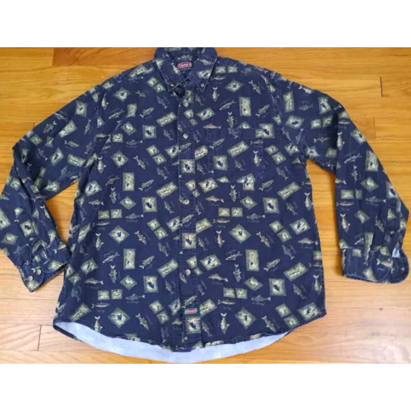 Vintage Coleman Shirt Plaid Button-Up Long Sleeve Red Cotton Canvas 29in L Men's Fishing Camping Full Button Classic shirt Size US L / EU 52-54 / 3 - 4 Thumbnail