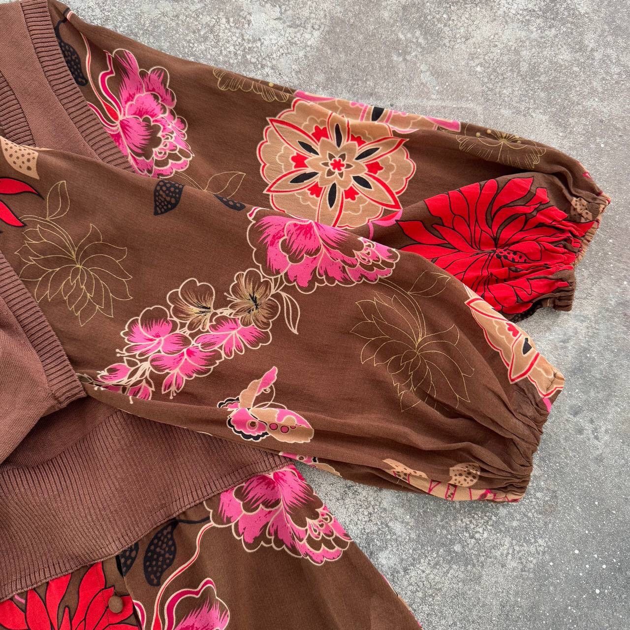 Bebe × Japanese Brand BEBE Y2K Havana Printed Long Sleeve Silk Top Size S / US 4 / IT 40 - 8 Thumbnail