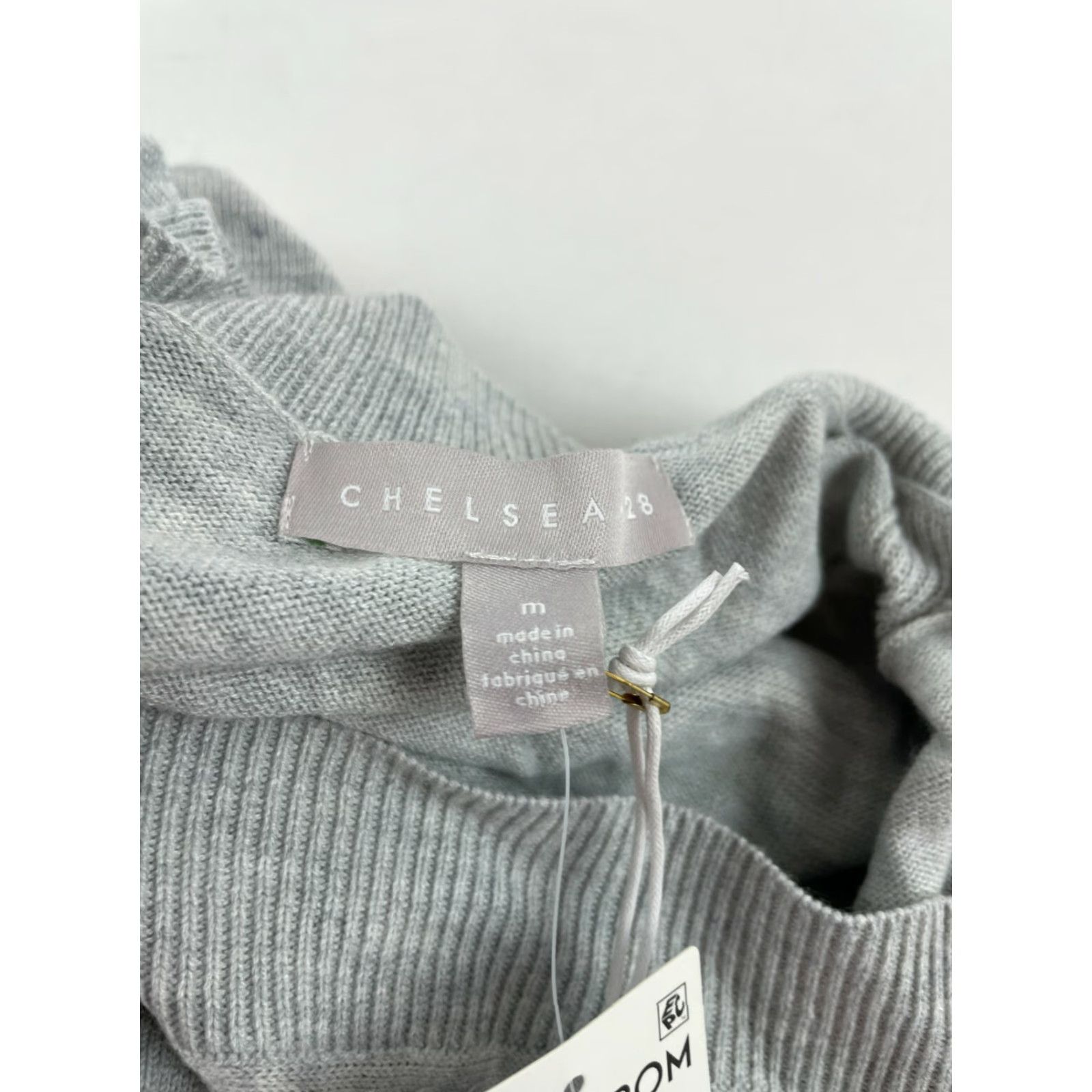 Vintage Chelsea28 Sweater Women Gray Long Sleeve Pullover V-Neck Rib Edge NWT Size M Size M / US 6-8 / IT 42-44 - 6 Thumbnail
