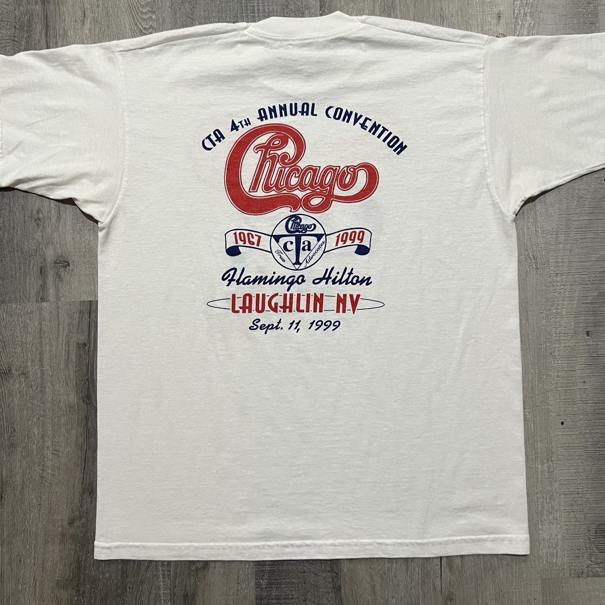 Fruit Of The Loom × Vintage Chicago Transit Authority 1999 White 90s Laughlin Shirt Size US L / EU 52-54 / 3 - 3 Thumbnail