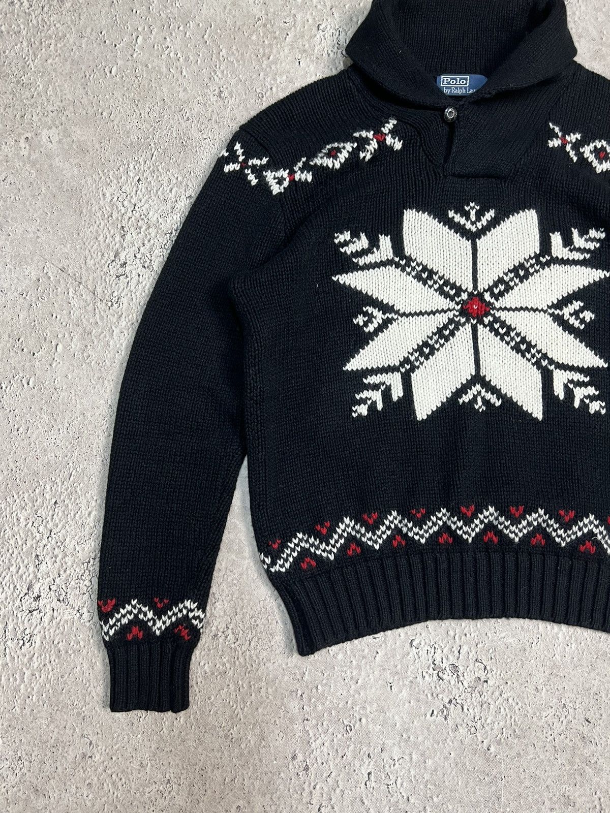 Polo Ralph Lauren × Ralph Lauren Vintage 90s Ralph Lauren American Flag USA Sweater Y2K Size US L / EU 52-54 / 3 - 3 Thumbnail