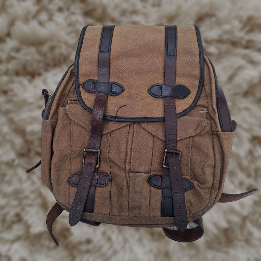 Leather Backpack Retro 80s Backpack VINTAGE Filson Backpack Urban Rugged  Rucksack Bridled Leather USA
