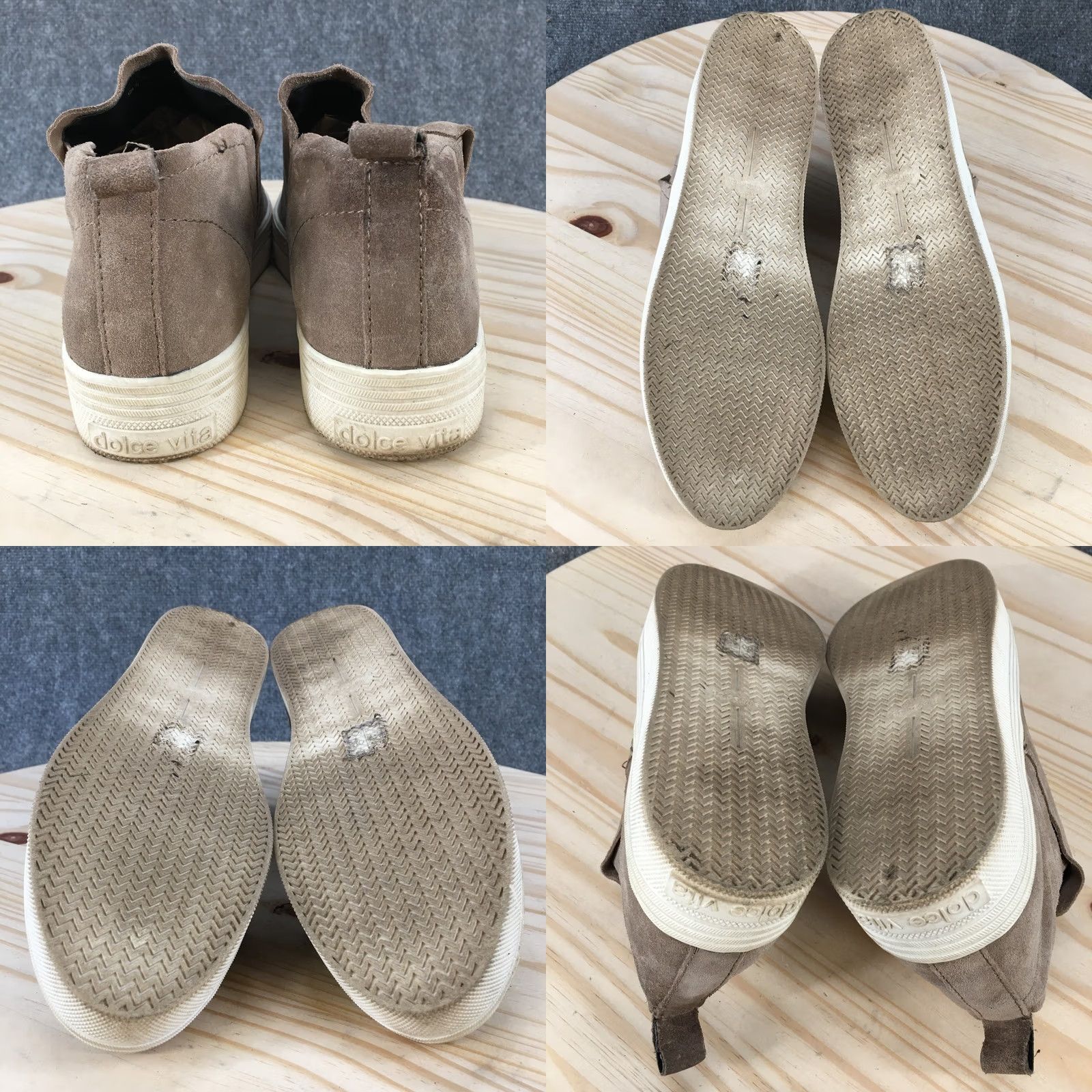 Dolce Vita Dolce Vita Tate Sneakers Womens 11 Taupe Suede Leather High Top Casual Shoes Size L / US 10 / IT 46 - 9 Thumbnail