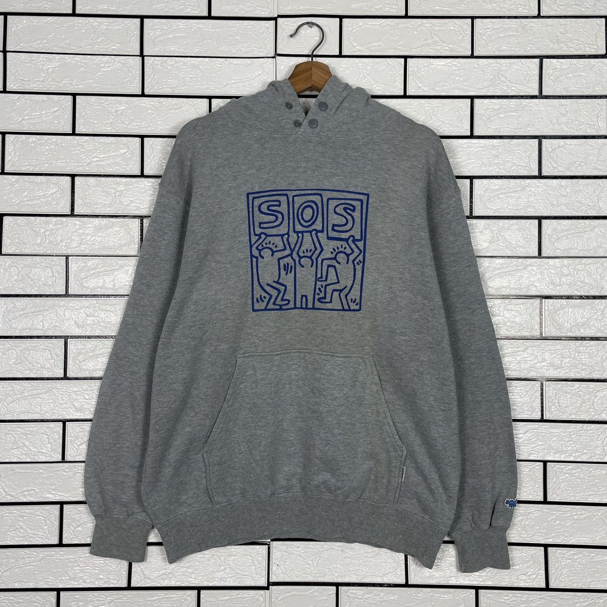 Keith Haring Keith Haring SOS Big Logo Pullover Hoodie Size US L / EU 52-54 / 3 - 10 Thumbnail