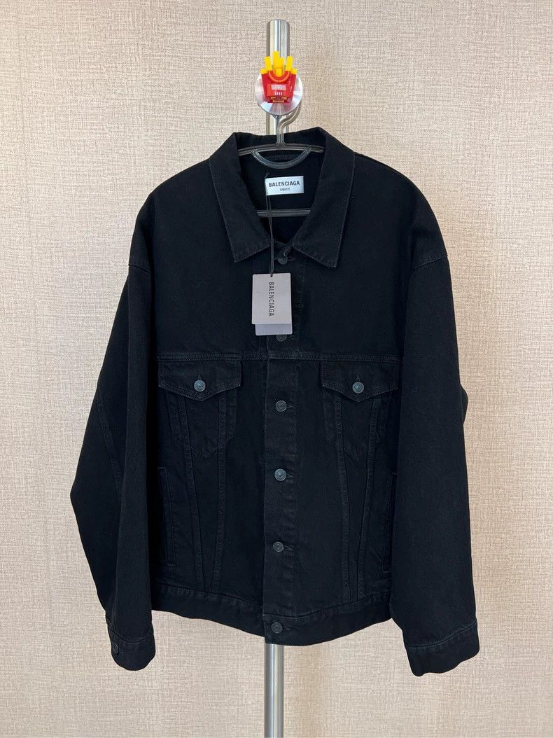 Balenciaga Balenciaga Black Yellow Print Denim Jacket - dmc Size US S / EU 44-46 / 1 - 1 Thumbnail