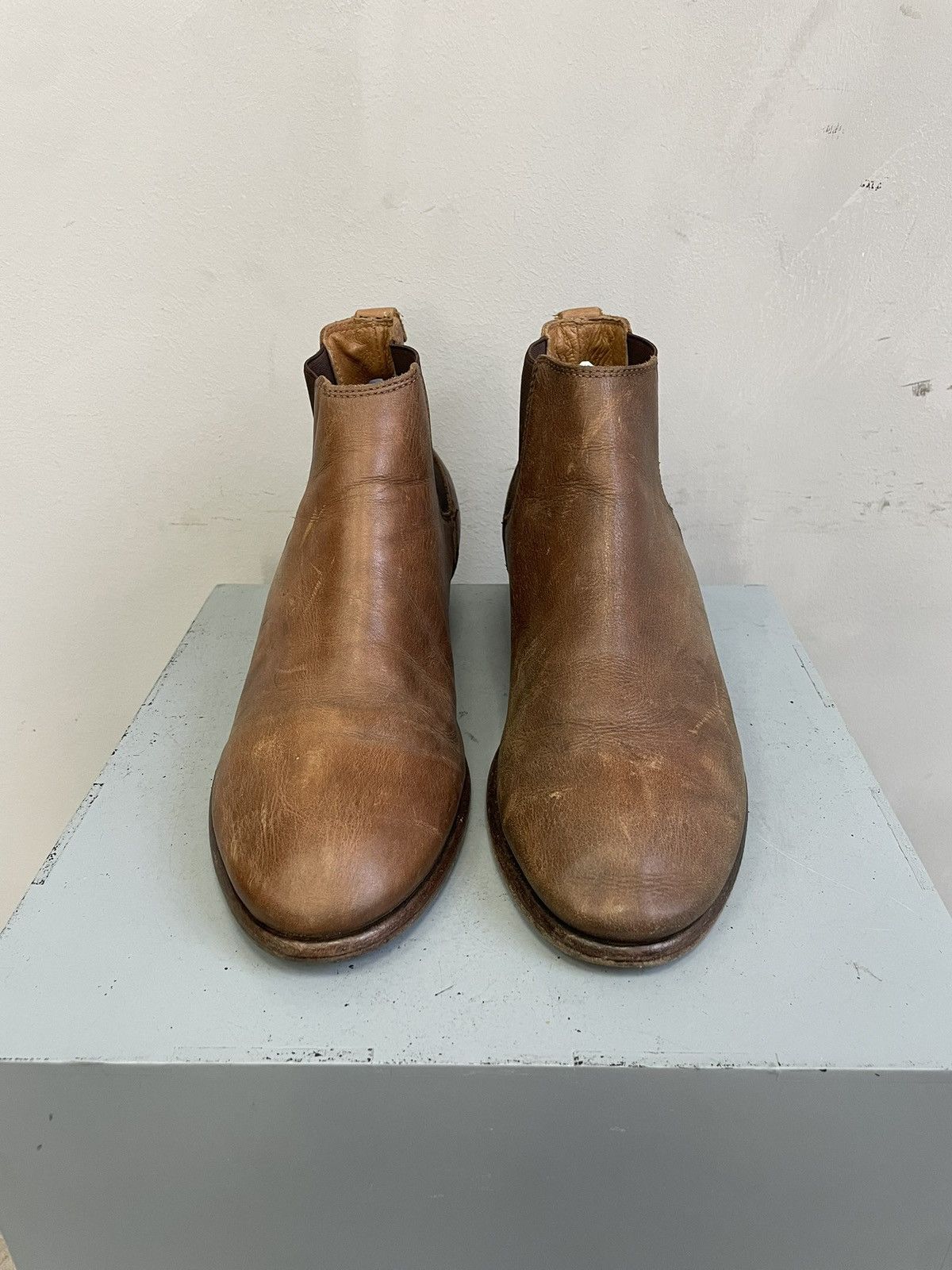 Frye Frye Brown Leather Chelsea Ankle Boots guidi style Heel 40 Size US 7 / EU 40 - 2 Thumbnail